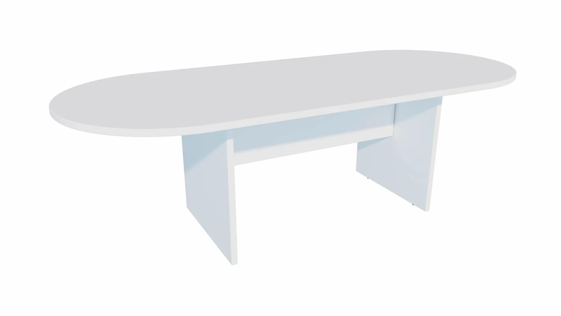 Euromof Mesa de Juntas Ovalada. 240x100 cm. Color Blanco.