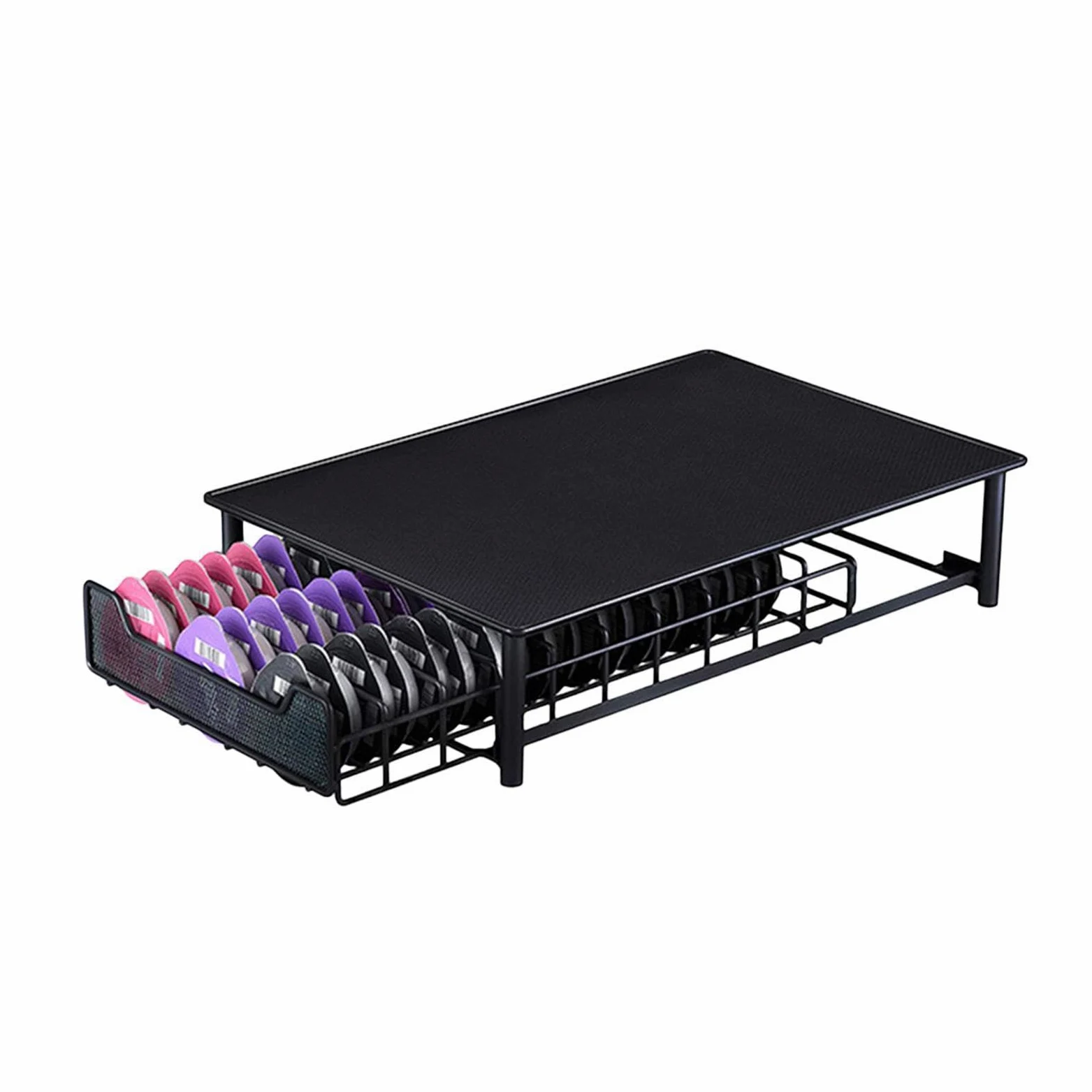 Cajón para Cápsulas de Café Capacidad para 60 Cápsulas de Acceso Rápido | Base para Estación de Café con Cajón Extraíble para Salón, Cocina, Oficina o Junto a