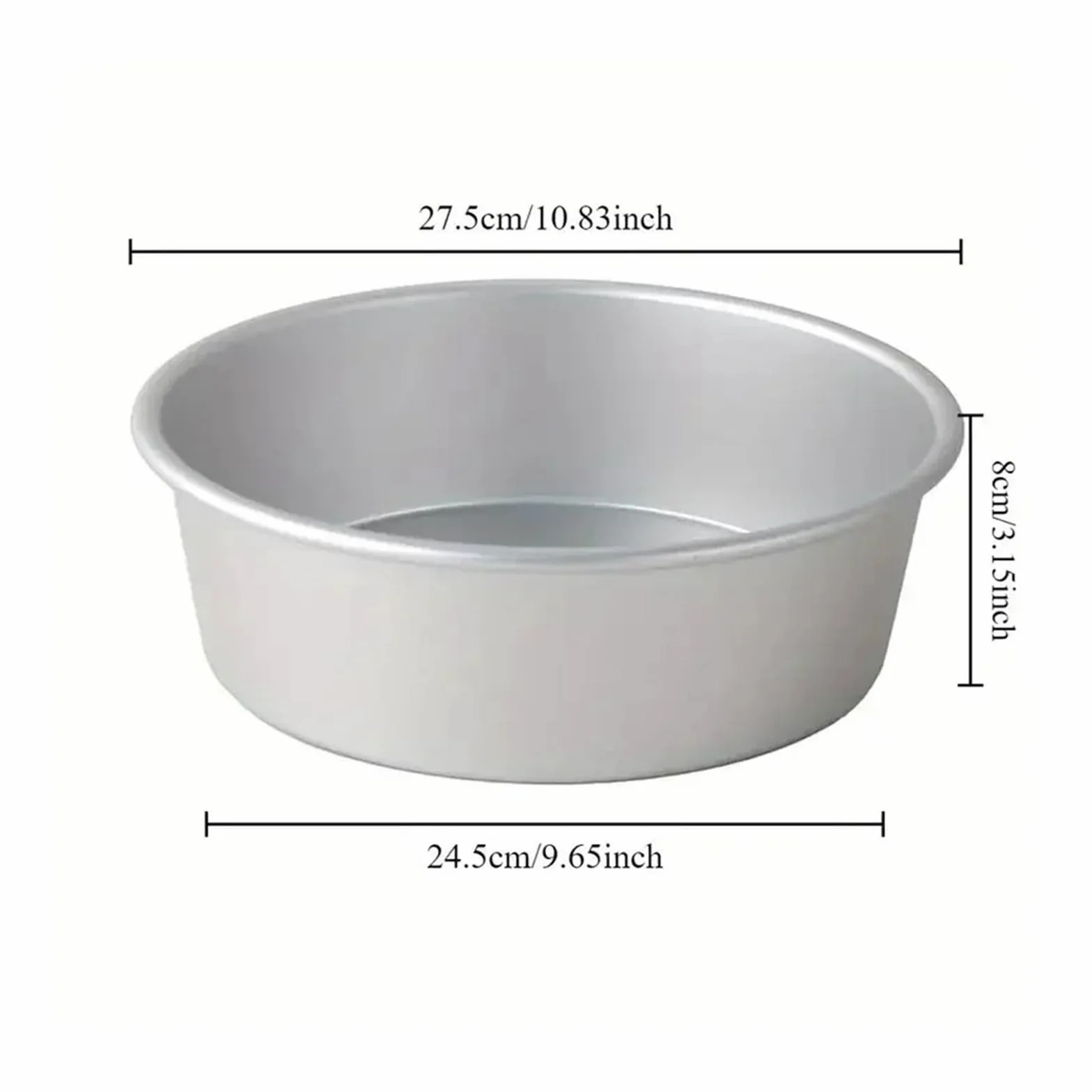 Genérico Molde for pasteles redondo de fondo sólido, 1 unidad, molde for hornear aleación aluminio 4/5/6/7/8/9/10 pulgadas for cocina, horno, tarta queso y pan(10 inch)