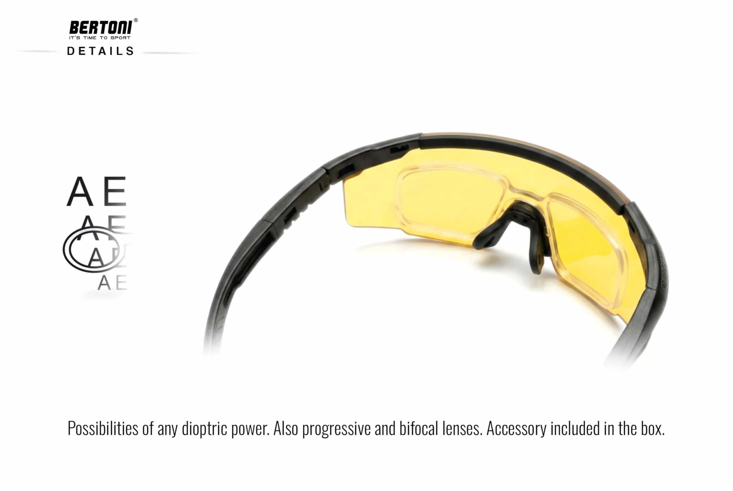 BERTONI Gafas de Tiro Protectoras Balistica Tacticas de Seguridad para Disparar con 4 Lentes Incluidas y Clip para Lentes Graduadas – SH890N SOS