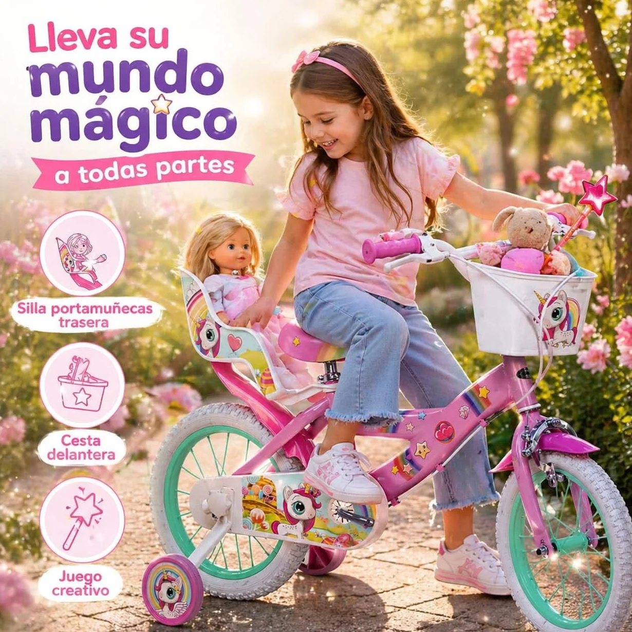 Toimsa Bicicleta Unicornio 14" (4/6 años)