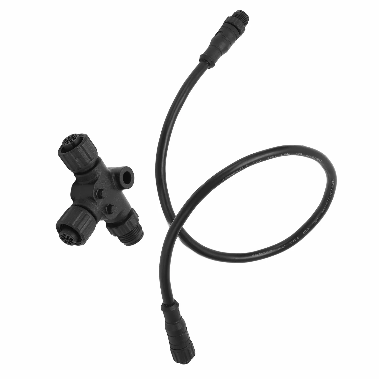 Cable troncal NMEA 2000 ABS con Conector en T 5 Pines IP67 M12 0,5 M