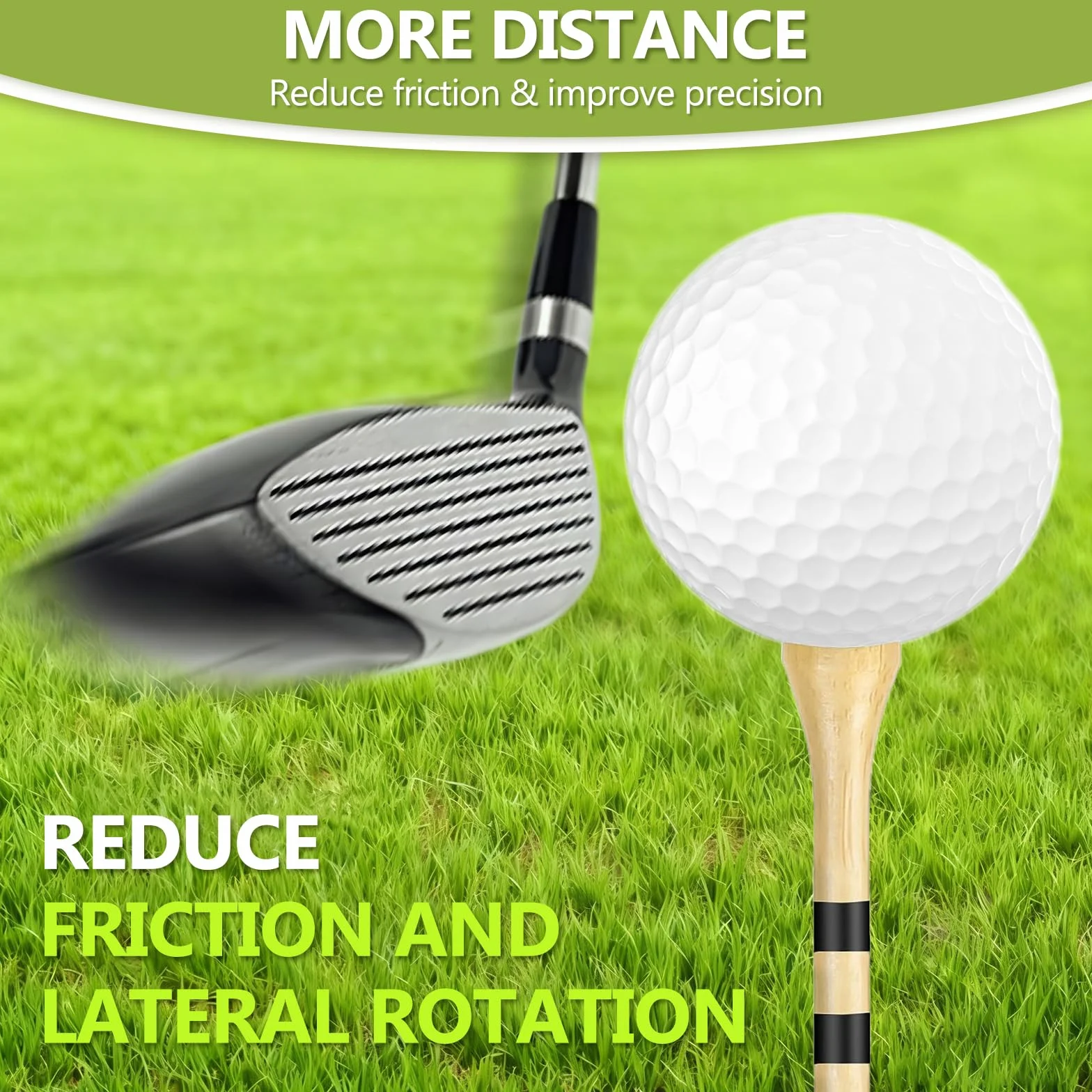 50 Pezzi Golf Tees 83 mm Madera Camiseta Larga Sostenibles Accesorios Golf Práctica Juego