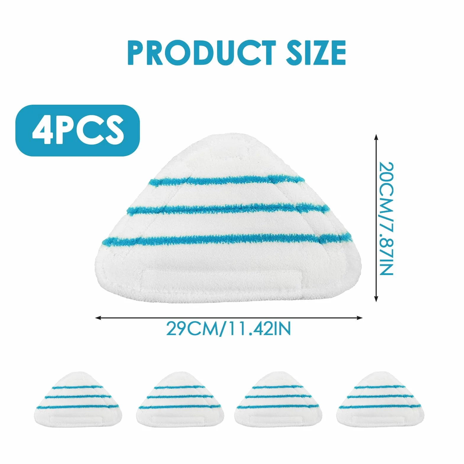 4 Piezas Fundas de Microfibra para Escoba de Vapor Triangular Accesorios para Aries Limpieza Vapor Universales Lavables para Limpiadores a Vapor Paños de Repuesto Mop a Vapor