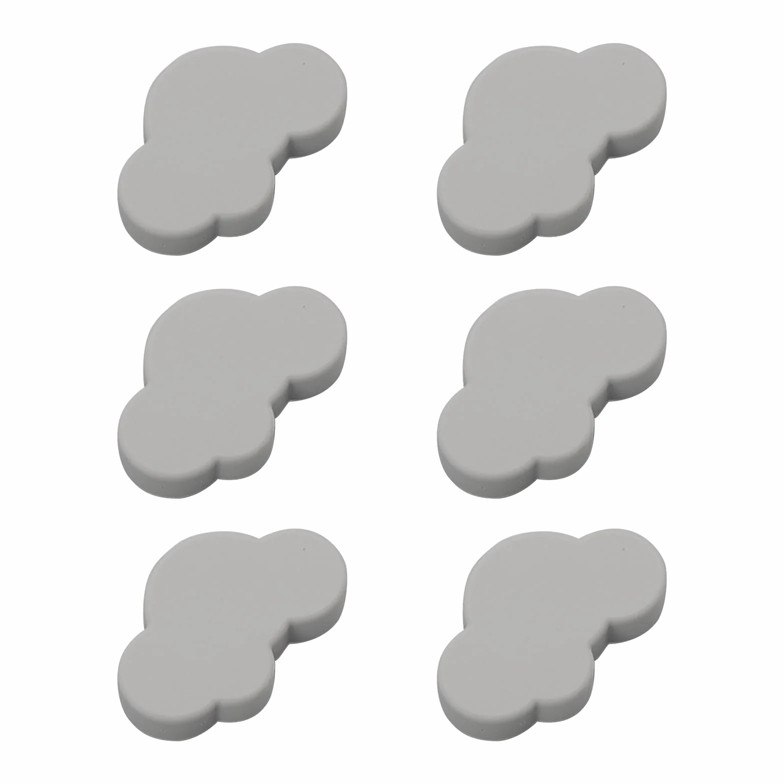 6 Pomos de Cajón con Forma de Nube para Muebles, Pomos de Goma con Forma de Dibujos Animados para Niñas Niños, para Tiradores de Armario, Cajones, Armarios de Habitación Infantil