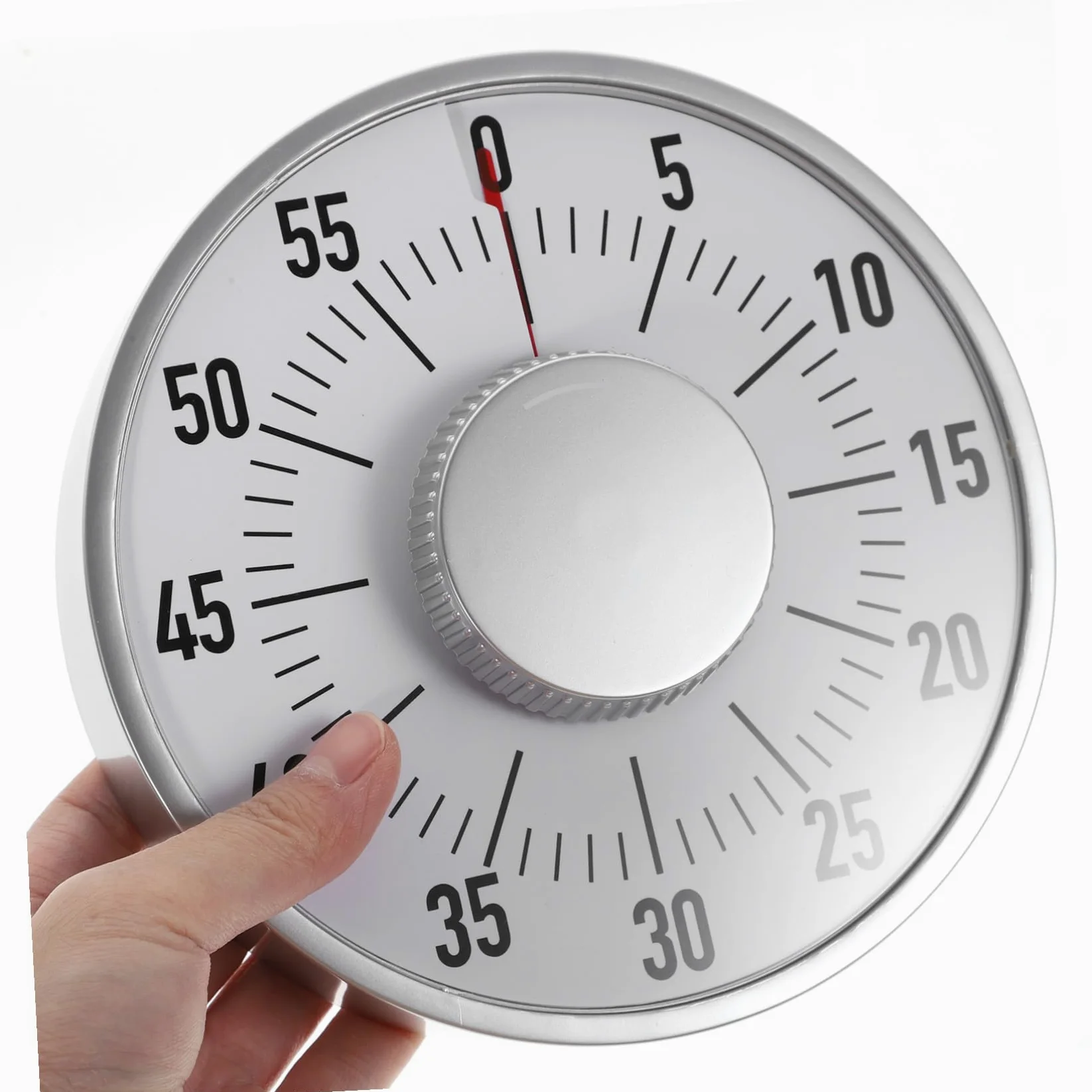 ULTECHNOVO Temporizador Mecánico Cuerpo de Abs Blanco de Cocina y Estudio, Cuenta Regresiva Alarma Adecuado para Cocinar, Hornear y Ejercicios