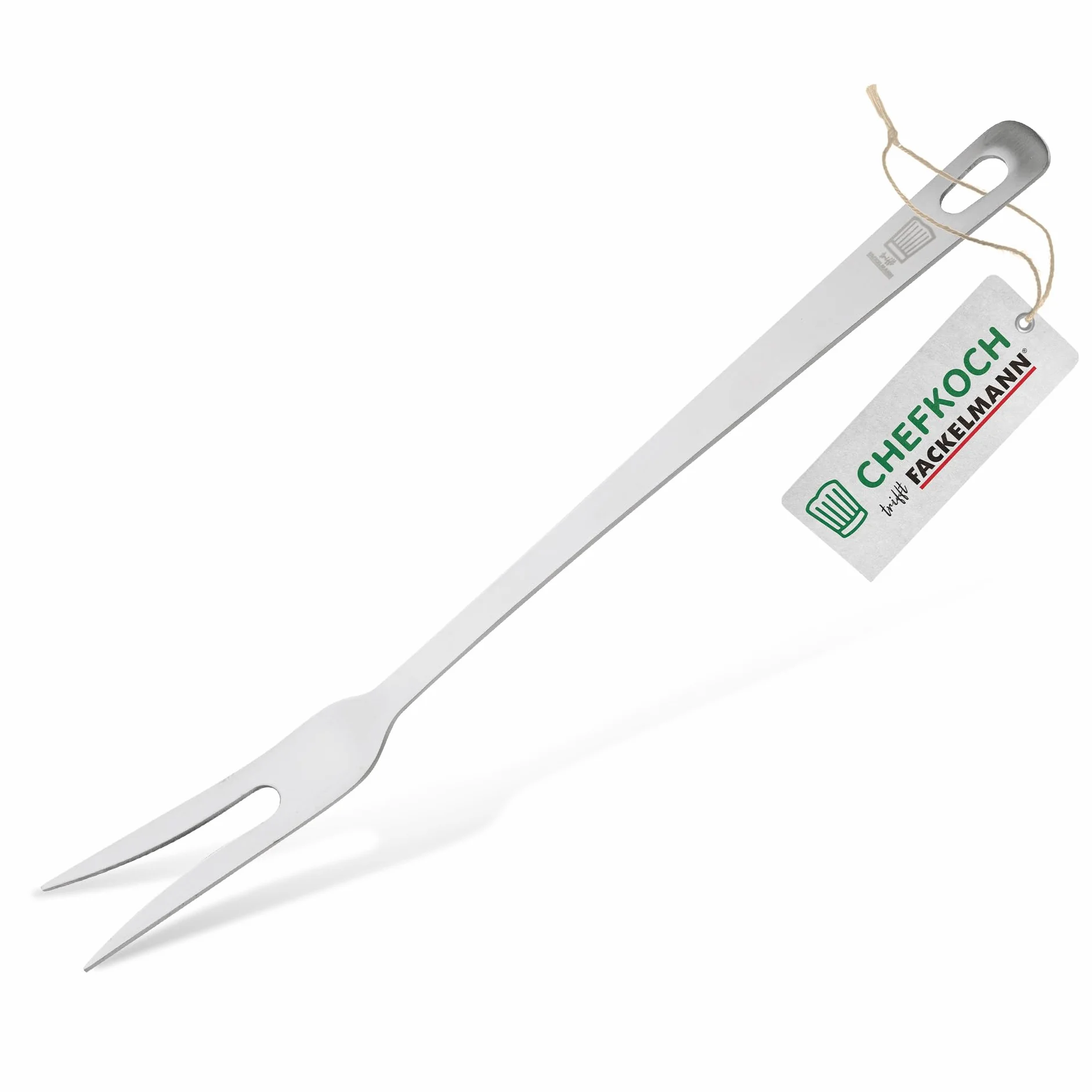 Fackelmann Chefkoch Tenedor para Carne Servir Creaciones de Carne, Acero Inoxidable de Aspecto Mate - Tenedor para trinchar Apto para lavavajillas