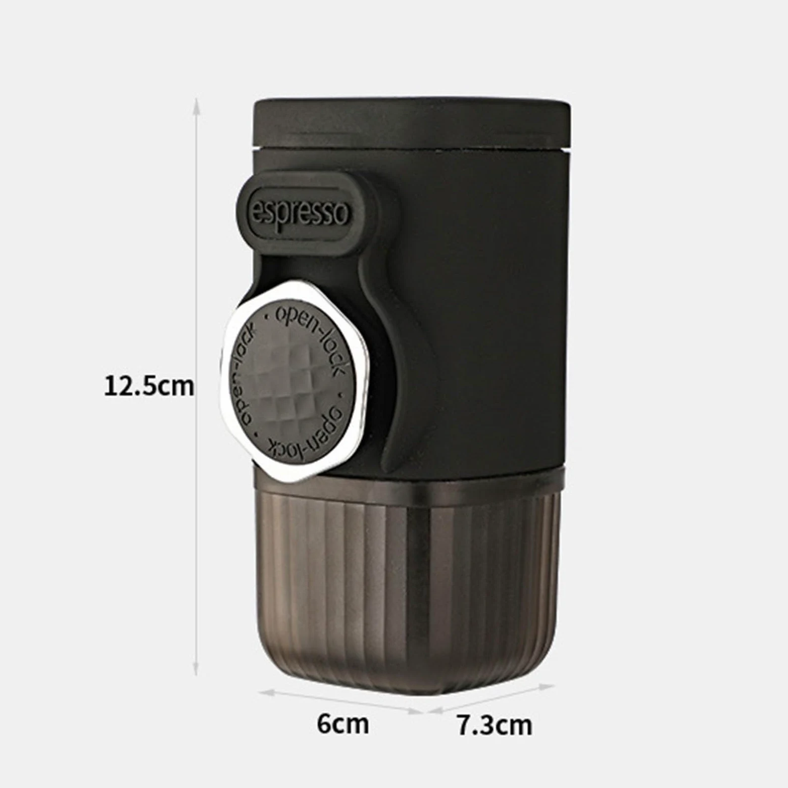 Máquina de café: diseño desmontable y lavable integrado, ligera y portátil para un rico espresso, ideal para viajes de café al aire libre