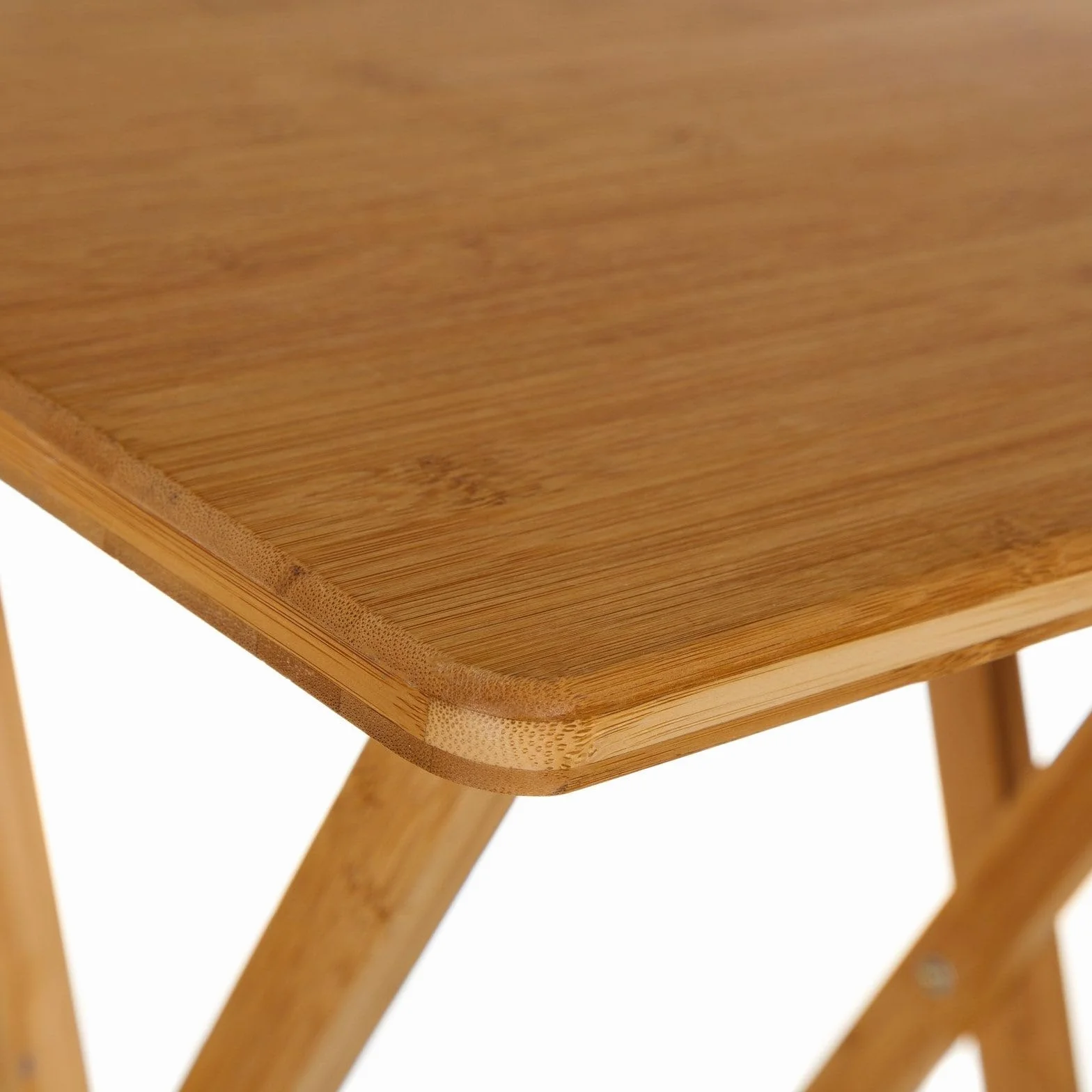 LOLAhome Mesita Auxiliar Plegable de bambú, marrón, Mesa nórdica Multiusos portatil para salón, Comedor, Cocina, habitación, balcón, terraza, 49,50x37,5x65,5cm