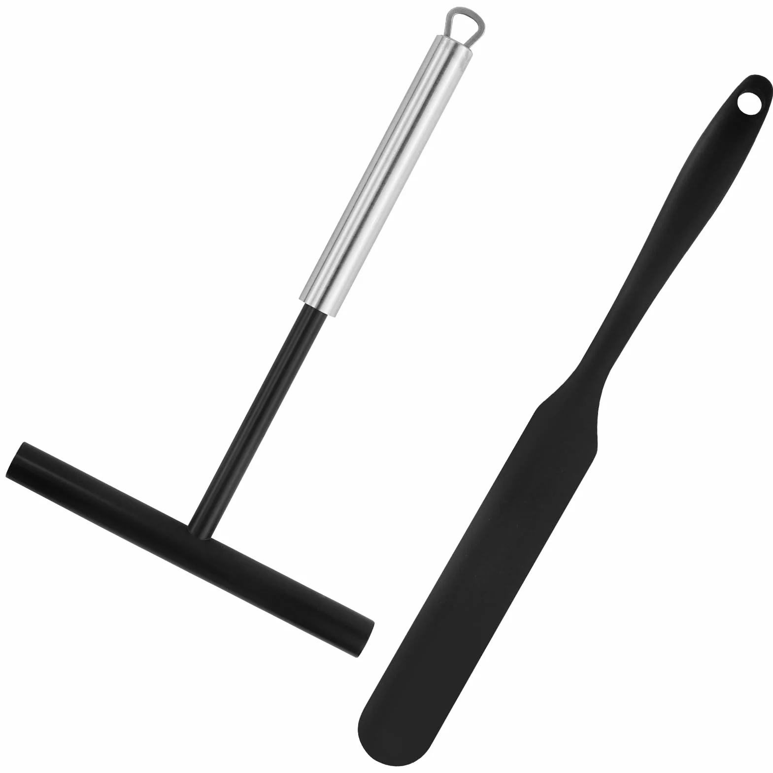 Dispensador de panqueques, acero inoxidable, con 1 espátula de silicona, para hornear panqueques