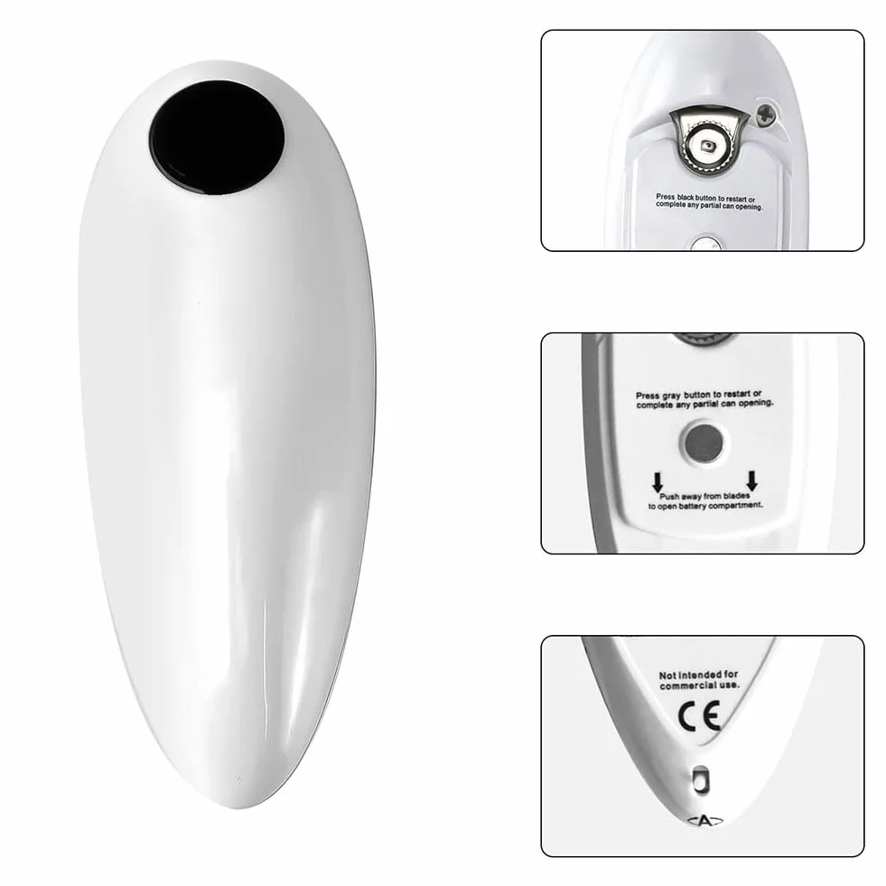 Abrelatas Eléctrico, Abridor Tarros Eléctrico, Abrelatas Manos Libres, Automatic Abrelatas, Abrelatas Eléctrico Portátil, Abrelatas Eléctrico Cocina, Para Cocineros, Personas mayores