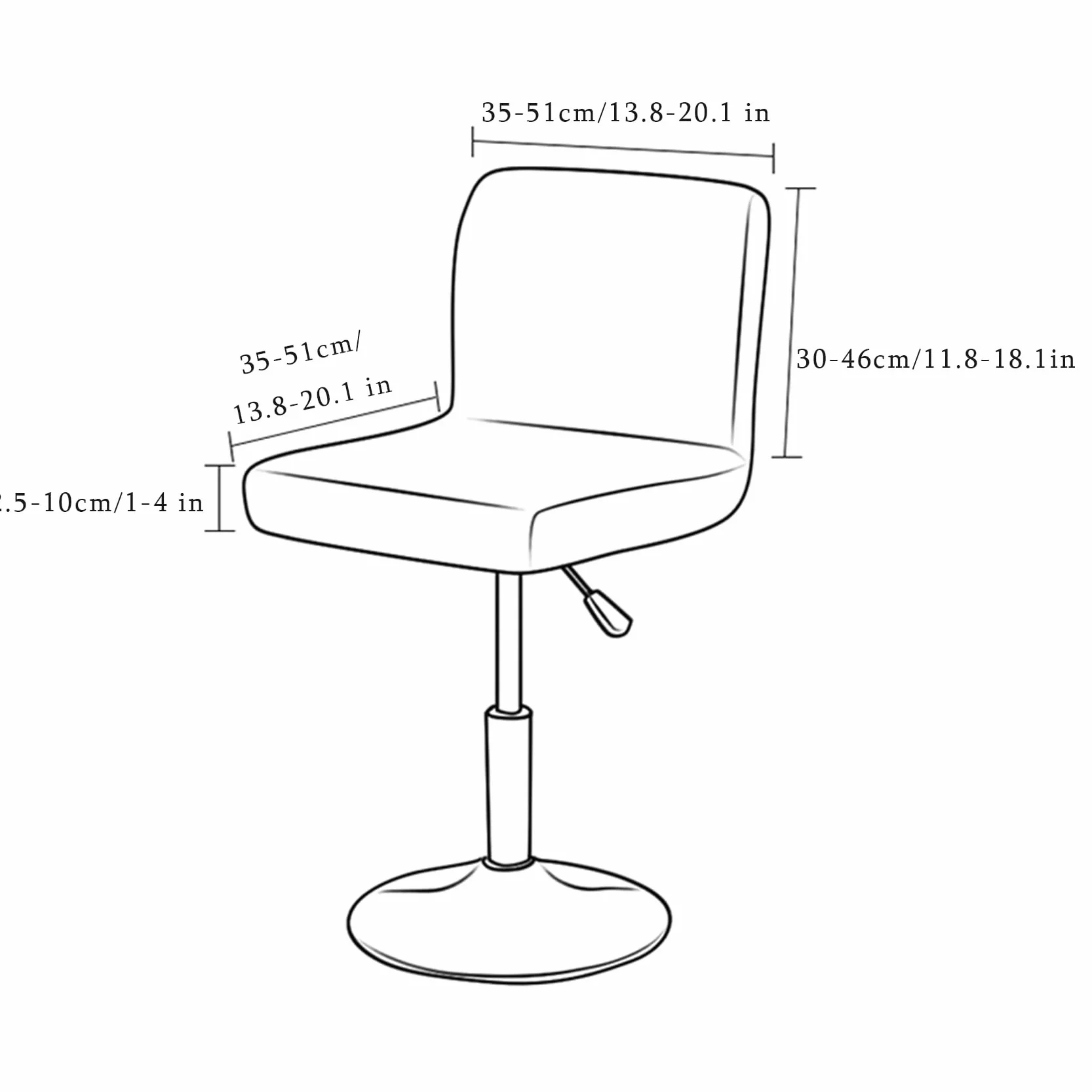 Juego de 2 fundas giratorias para taburetes de bar, protectores antideslizantes de terciopelo aplastado suave y elástico para taburetes de bar, ideales para sillas de bar