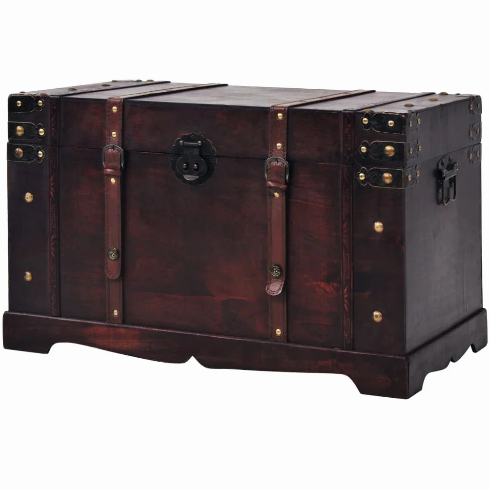 vidaXL Baúl Vintage de Madera Arcón Cofre Cajón Caja Almacenaje Organizador