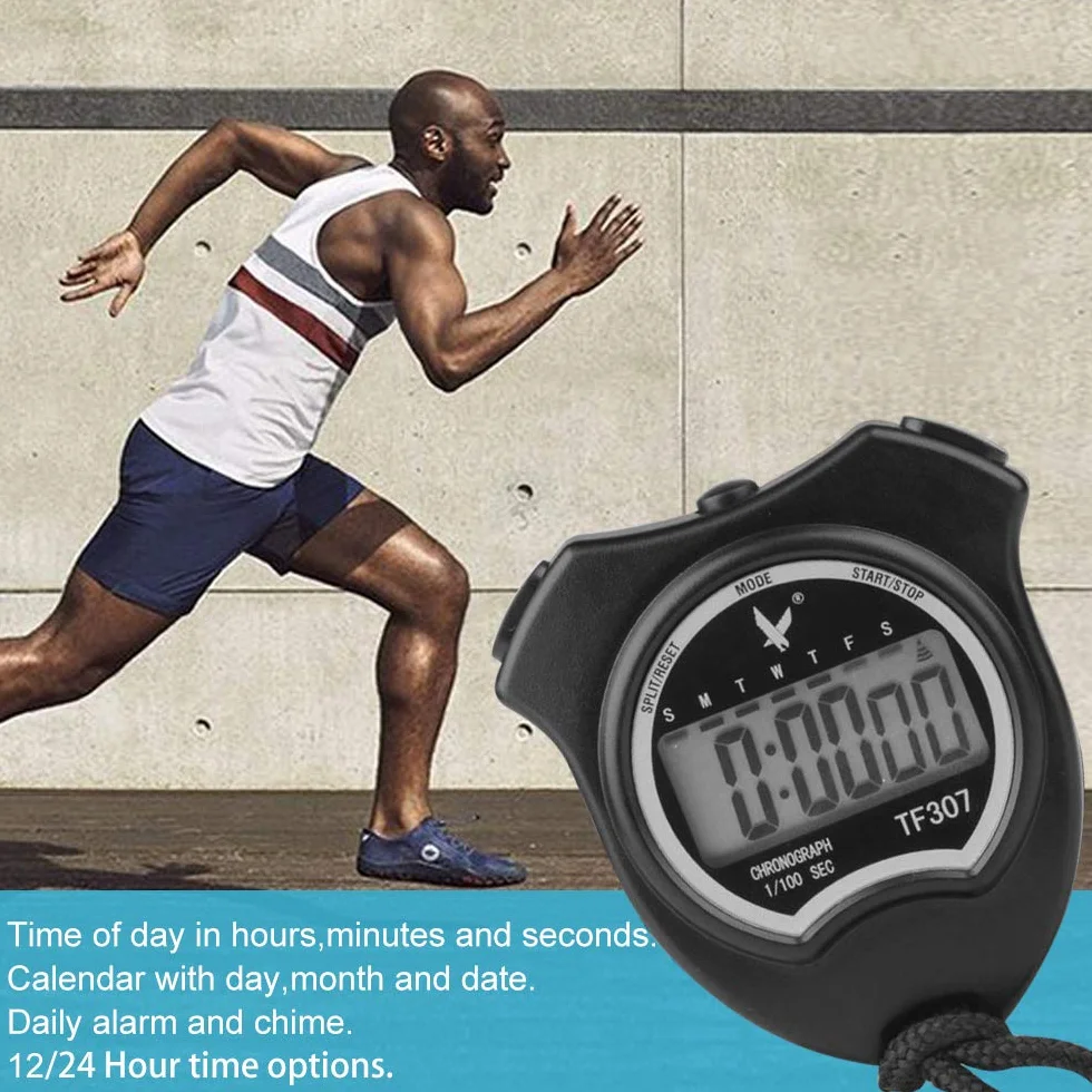Cronómetro Deportivo Digital con Alarma para Natación Fútbol Entrenadores Equipo Árbitro