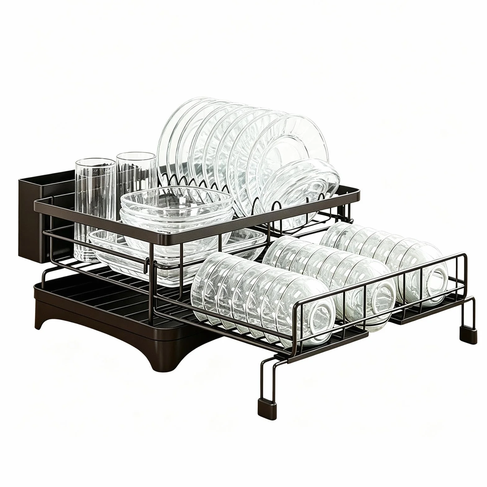Escurridor Platos Para Encimera Cocina Gran Capacidad Extensible Con | Cocina Accesorio Fregadero Para Cuenco Taza Cubiertos Esponja Espátula Hogar Casa Rural