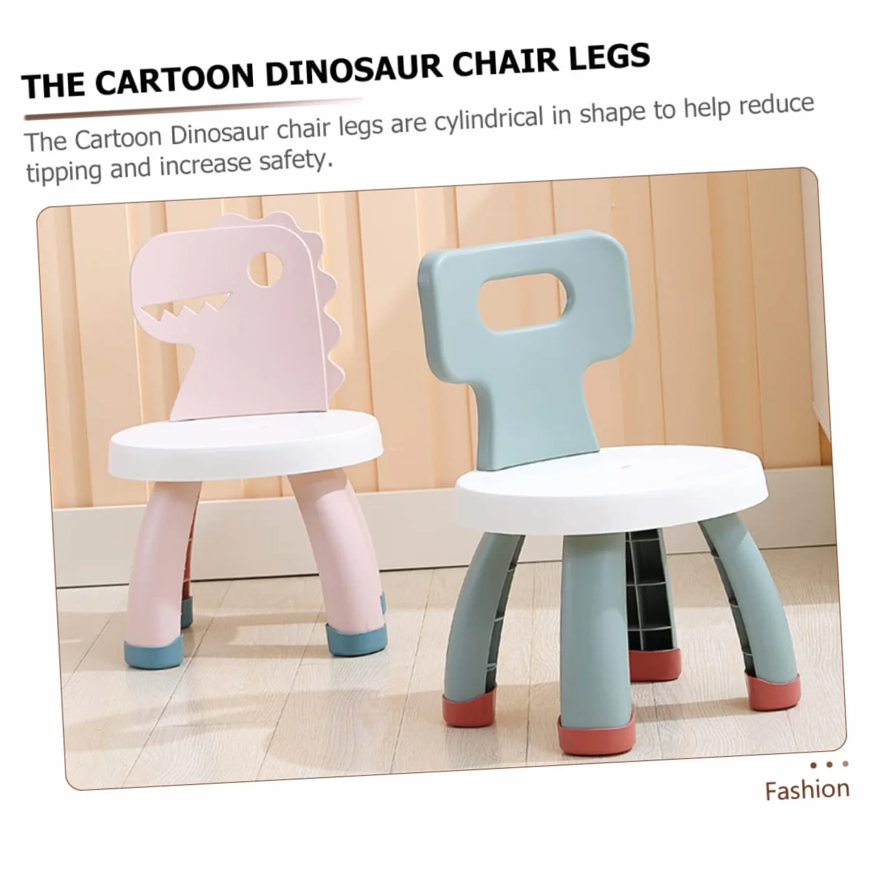 Silla Infantil Respaldo Anticaídas, Taburete para Niños Pequeños, Diseño de Dinosaurio, PP y PVC para Asiento Infantil