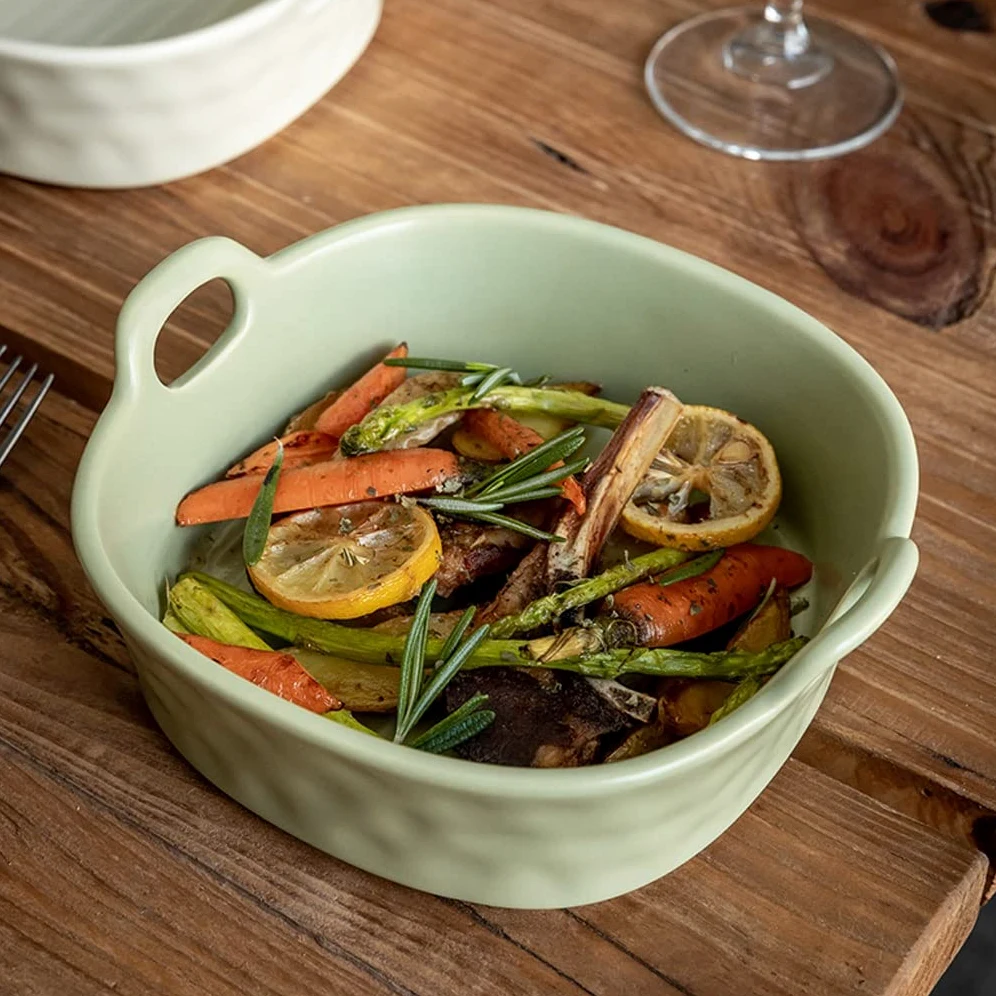 Ensaladera Cuencos De Pasta Postre Tazón De Desayuno Tazón De Cerámica Ensaladera Tazón Para Hornear En Casa Tazón De Diseño Binaural Adecuado para Ensaladas, Sopas, Sopas De Pasta Y Tazones De Ens