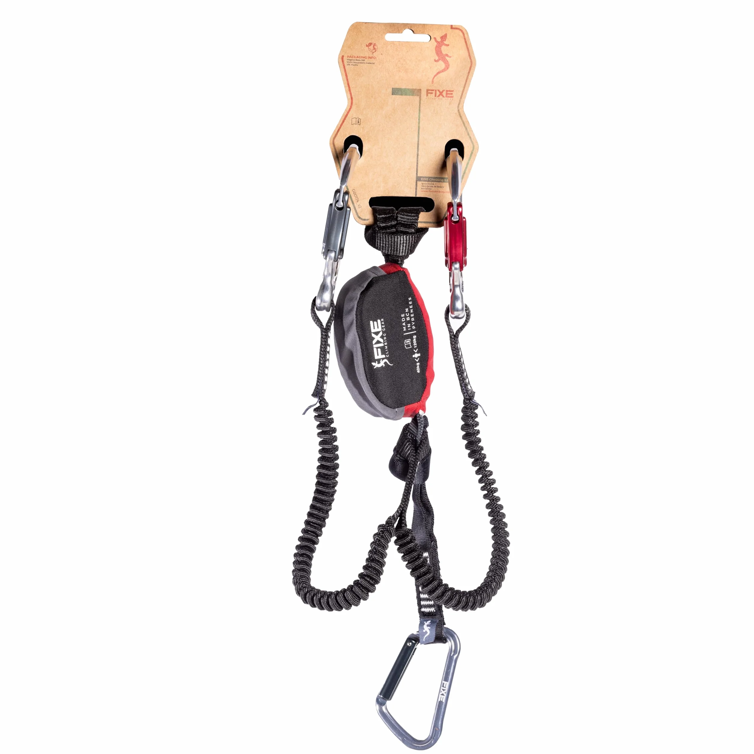 FIXE Ferratum Pro Disipador via ferrata Kit via ferrata con mosquetón y bolsa Cinta de anclaje escalada