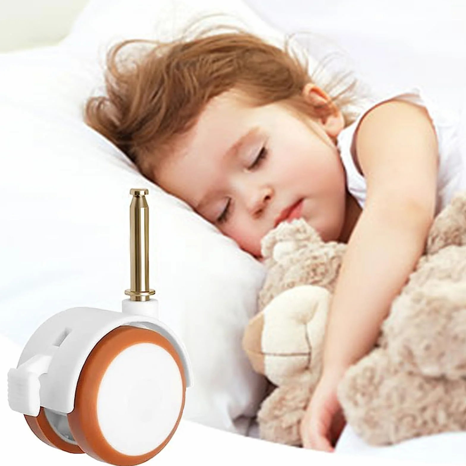 Ruedas Universales para Cuna, Cochecito Bebé, Muebles - Set 4 Piezas