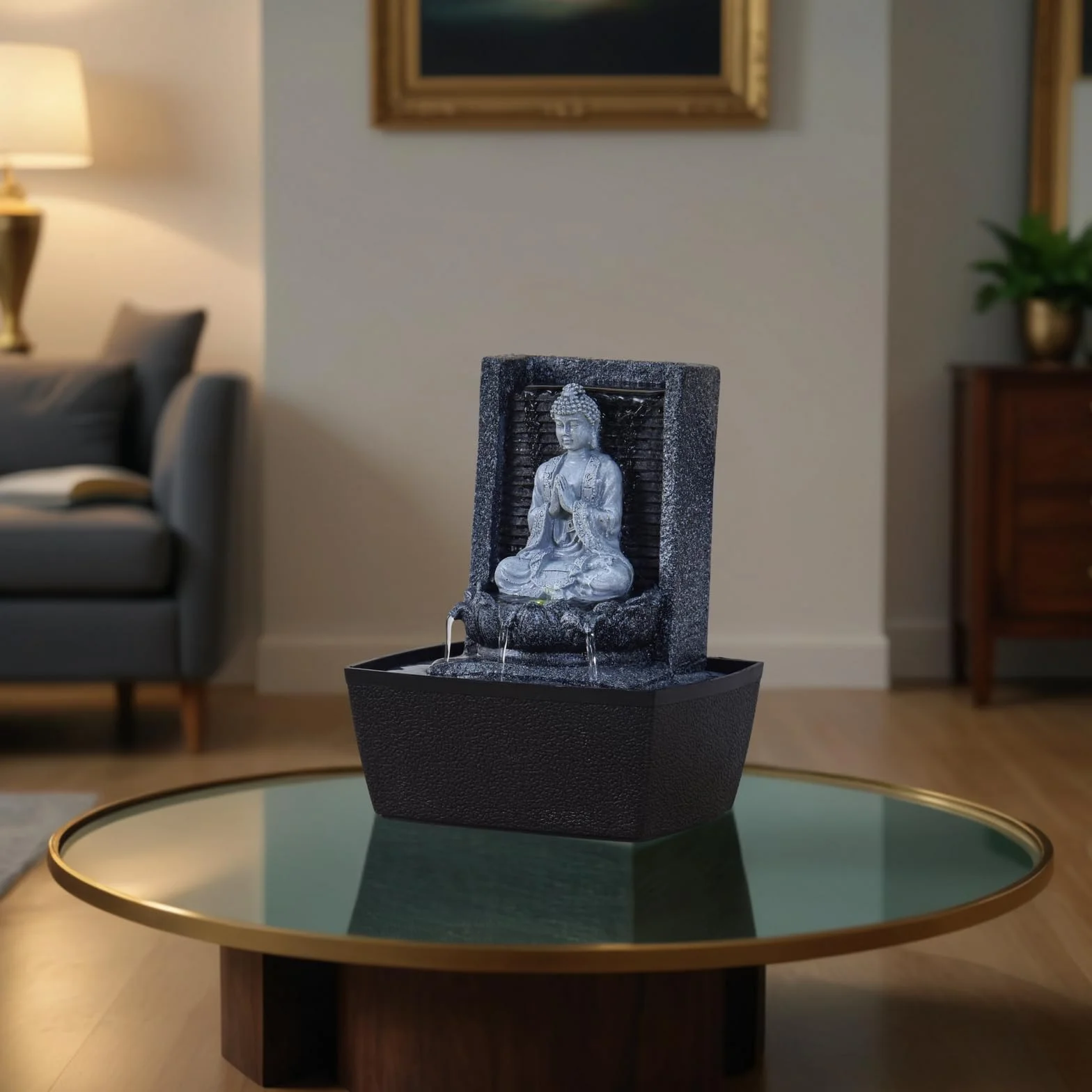 Zen'Light SCFRB1 - Fuente de Interior, 20 x 15 x 26 cm, Color Plateado