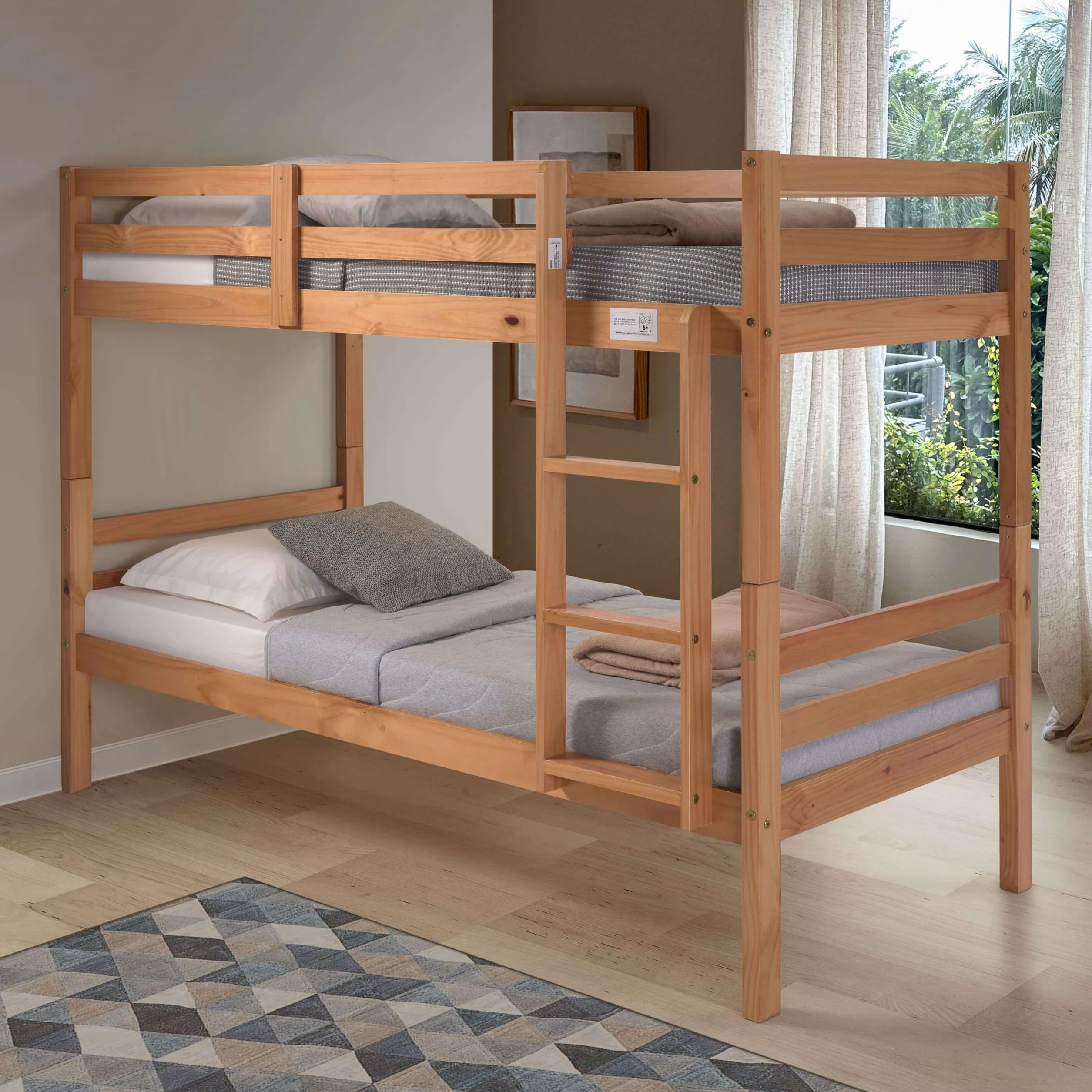 Miroytengo Litera Rabbit de Dormitorio Juvenil Estilo Moderno en Color Miel 90x190 cm Madera 195x152.5x101.2 cm