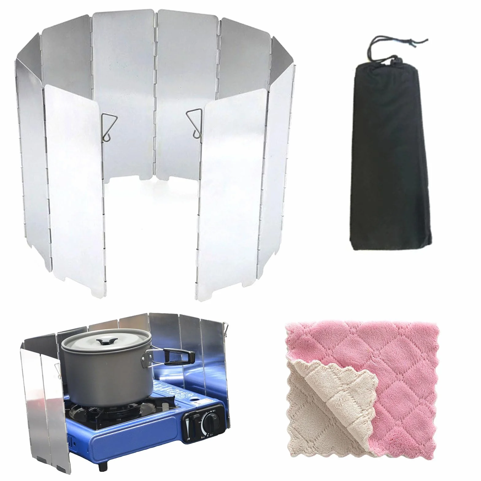 Cortavientos Plegable Cocina Camping Gas Accesorios Portátil