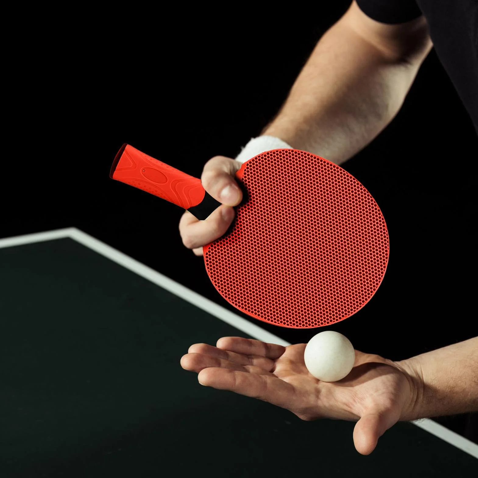 Raqueta de Tenis de Mesa de Goma con Mango, Juego Interior-Exterior para Niños