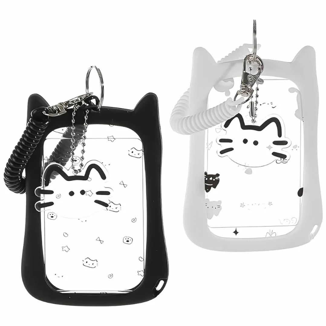 2 piezas Kpop Photocard Holder, Porta Tarjetas Identificativas, Kartenanhänger Schlüsselanhänger, Id Card Badge Holder Für Idol Album Karte Foto Schutzende
