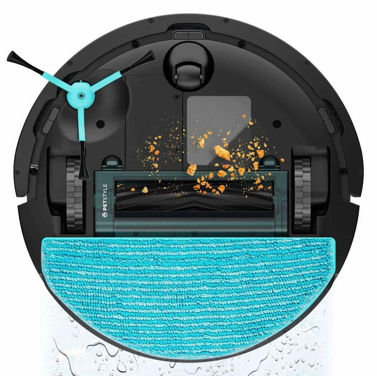 Cecotec Robot Aspirador y Friegasuelos Conga 8490 Ultimate Ultra Power. Navegación Láser, App, Barre, Aspira, Friega y Pasa la Mopa, 7000 Pa, hasta 170 Min Autonomía, Cepillo Central de Silicona
