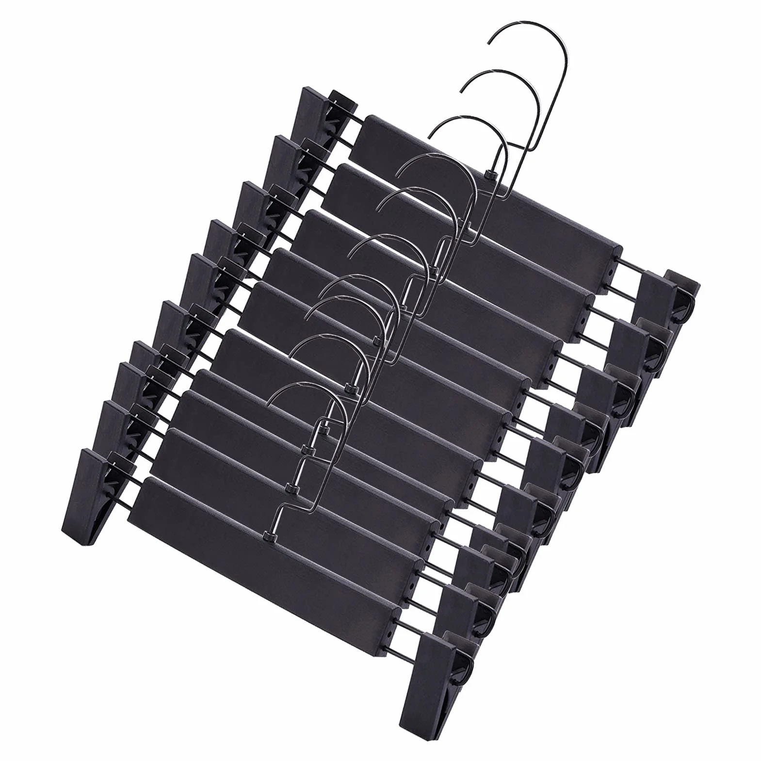 10 piezas clip ajustable multifuncional pantalones perchas de plástico viaje lavandería clip colgante para zapatos sombrero ropa jeans