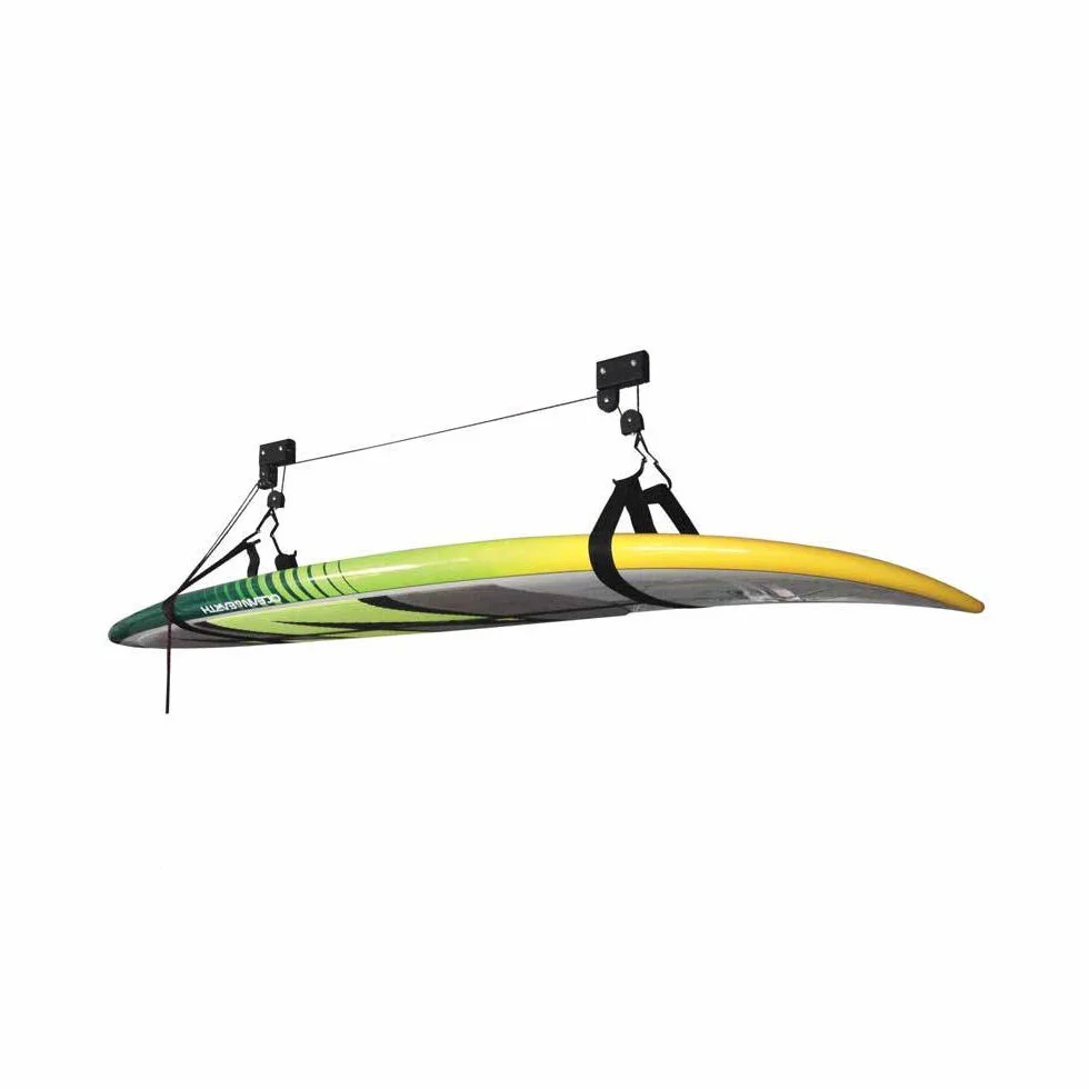 Sistema de polea de almacenamiento de techo para kayak, soporte de techo, capacidad de 100 libras