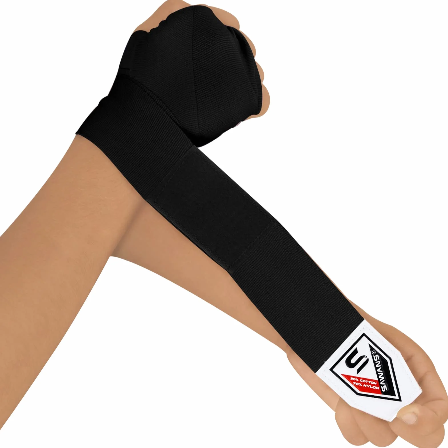 SAWANS Envolturas de Mano de Boxeo Vendajes de Artes Marciales 4.5 Metros Correas de Apoyo de Muñeca Entrenamiento