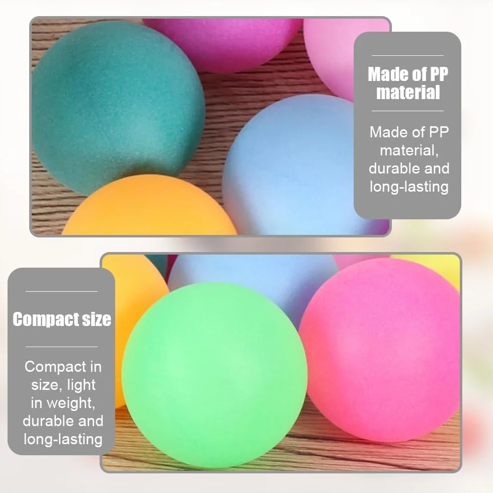 Mizikuu 30 Piezas Pelotas de Ping Pong de Colores 40 mm para Beer Pong Juegos de Fiesta