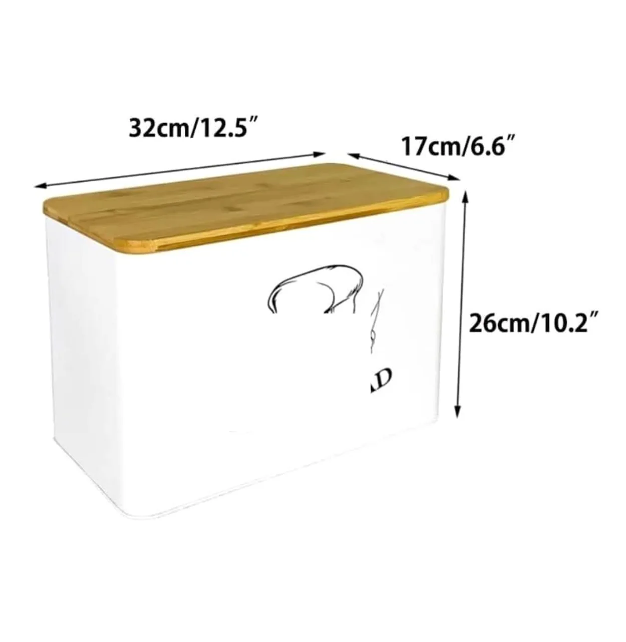 Caja De Pan Panera para Pan Caja De Pan De Metal para Encimera con Tapa De Tabla De Cortar Decoración Moderna De Almacenamiento De Cubo De Pan Caja Contenedor De Pan