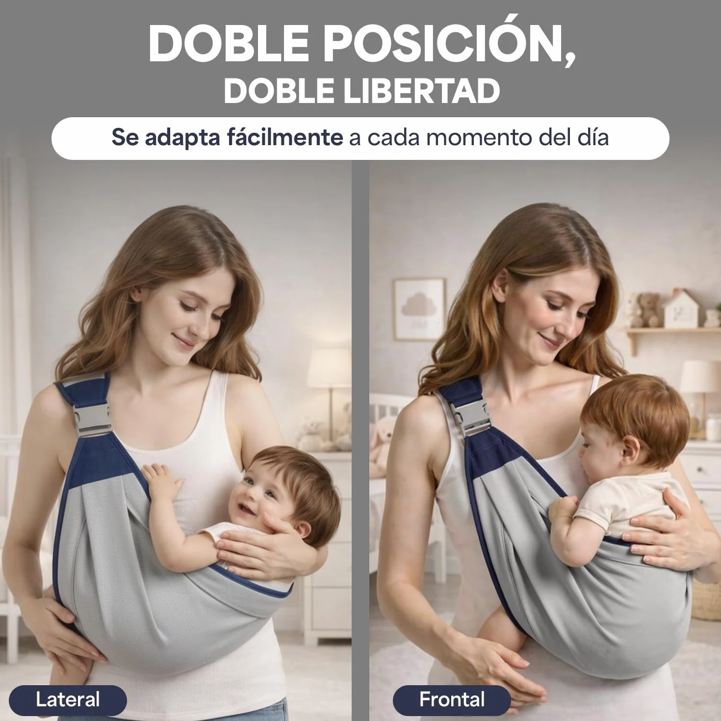 Portabebe Fular Portabebe con Cierre Reforzado de Seguridad y Diseño Ergonómico para 0-36 Meses
