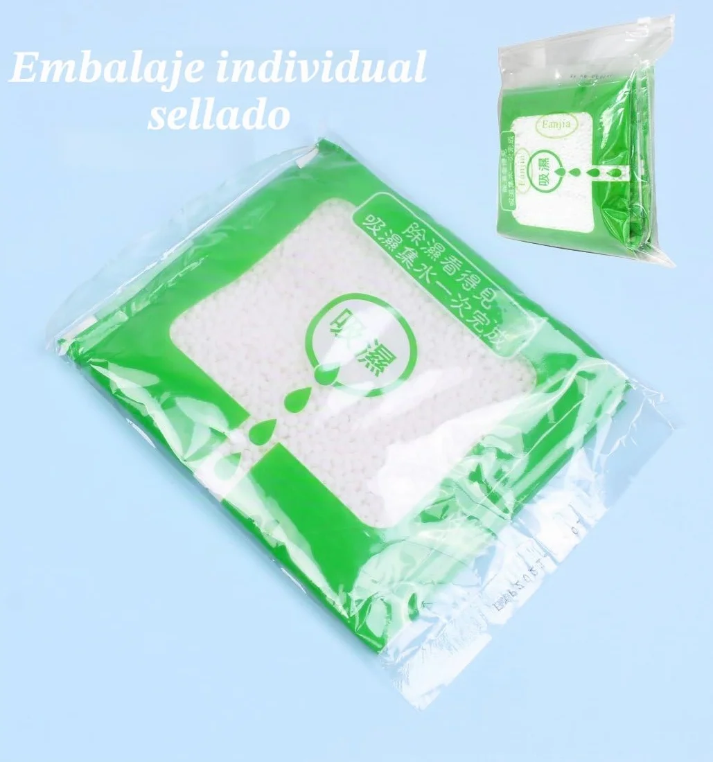 5 Pack Kitchen Bathroom Wardrobe Hanging Hygroscopic Anti-mold Deodorizing Moistureproof Desiccant Bag, Dehumidification Process Could be Witness