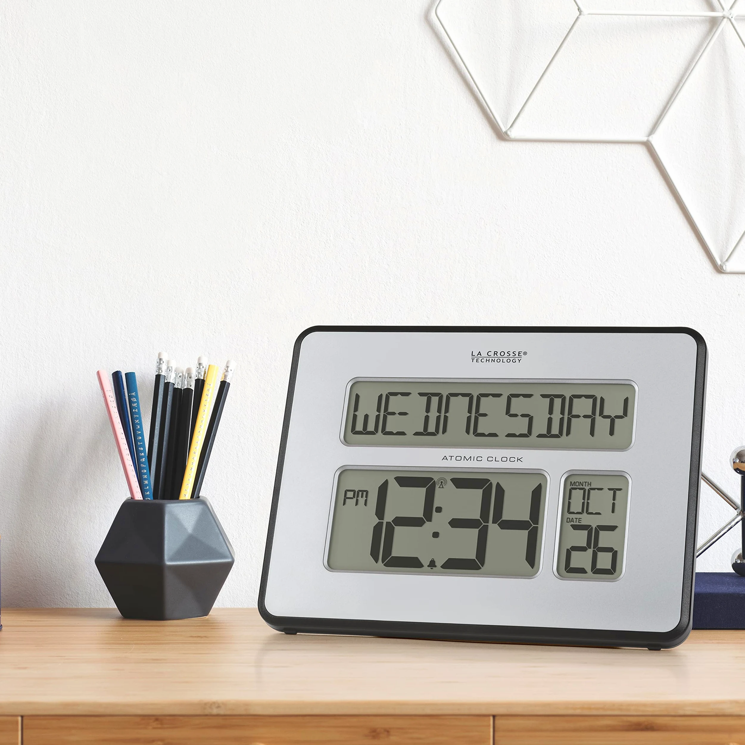 La Crosse Technology Reloj atómico, Gris, Talla única