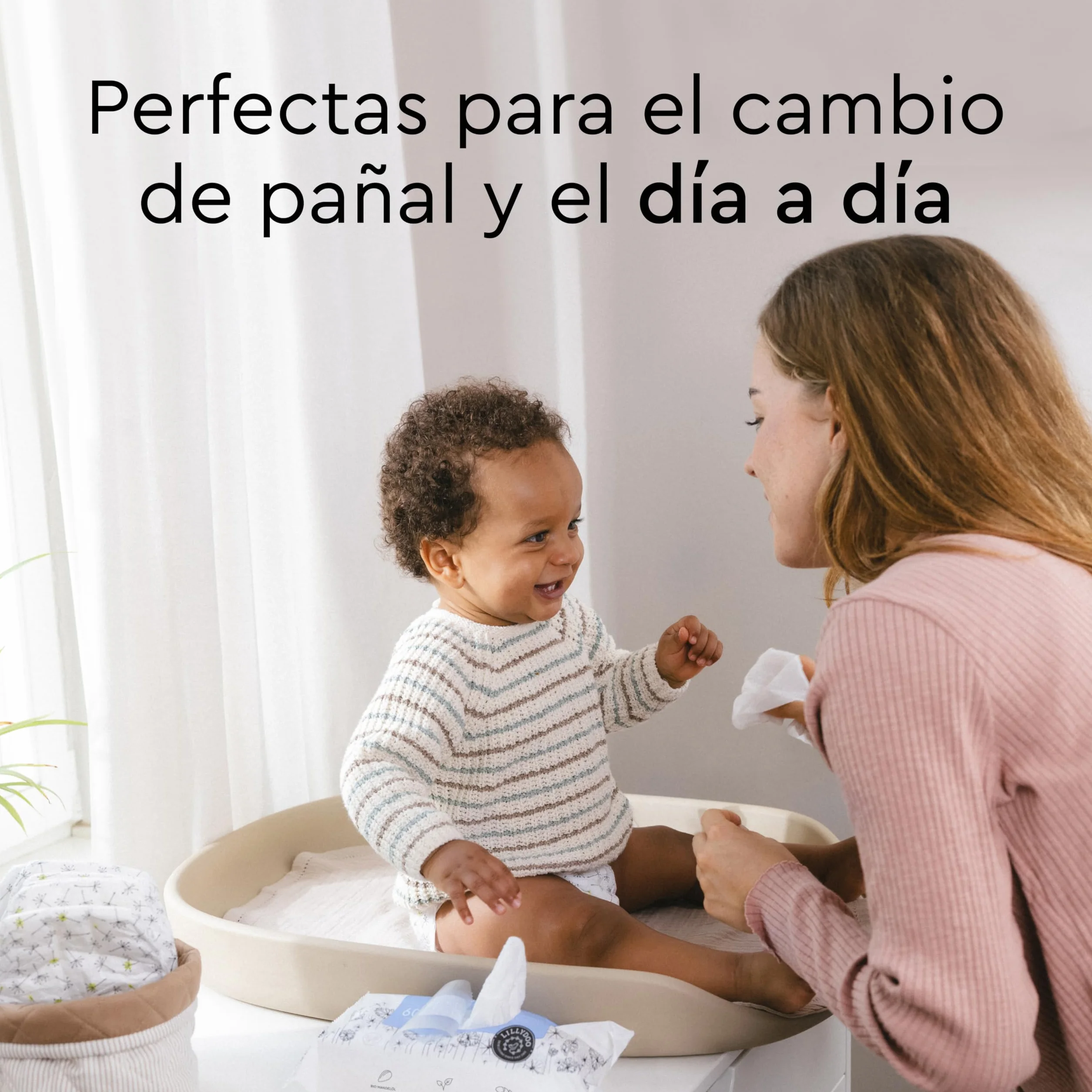 Toallitas húmedas para bebés LILLYDOO 99% agua 10 paquetes 60 (600 unidades) libres de plástico sin perfumes