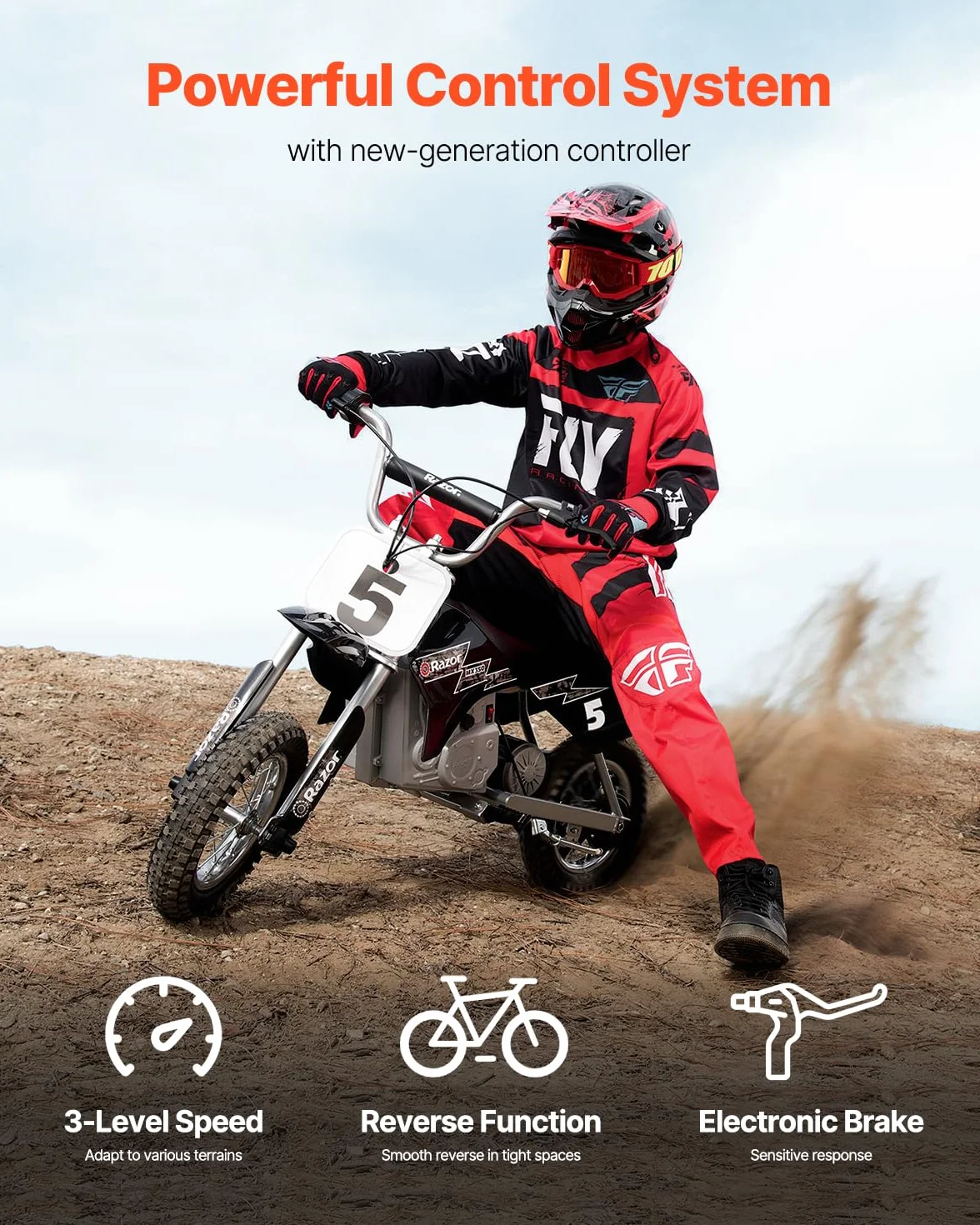 VEVOR Kit de Motor Eléctrico sin Escobillas de CC 1800 W 48 V 4500 RPM con Controlador de Velocidad