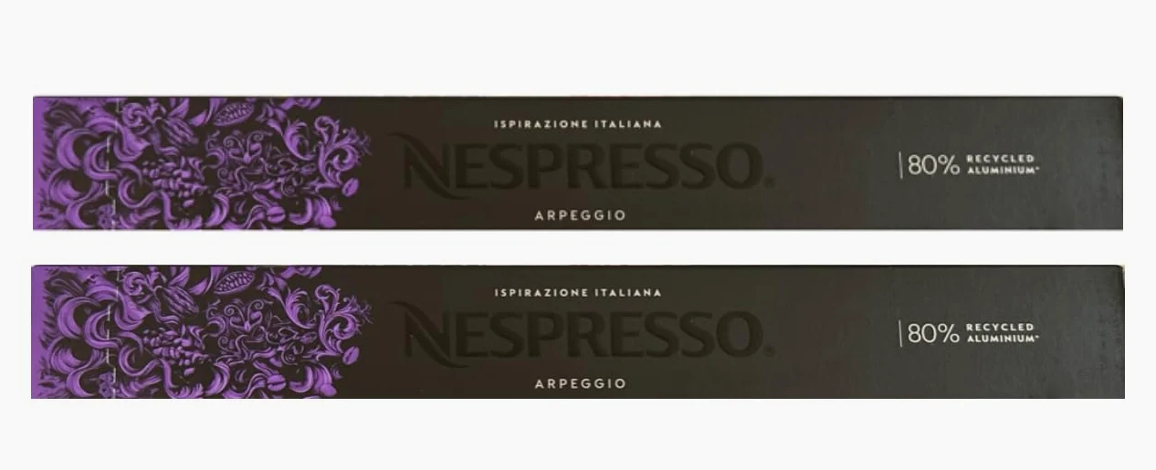 Nespresso Essenza Mini EN85.B, Cafetera De'Longhi, Sistema Cápsula Original, Depósito de agua 0,6L, Negro con 20 Cápsulas Original Florencia Arpeggio