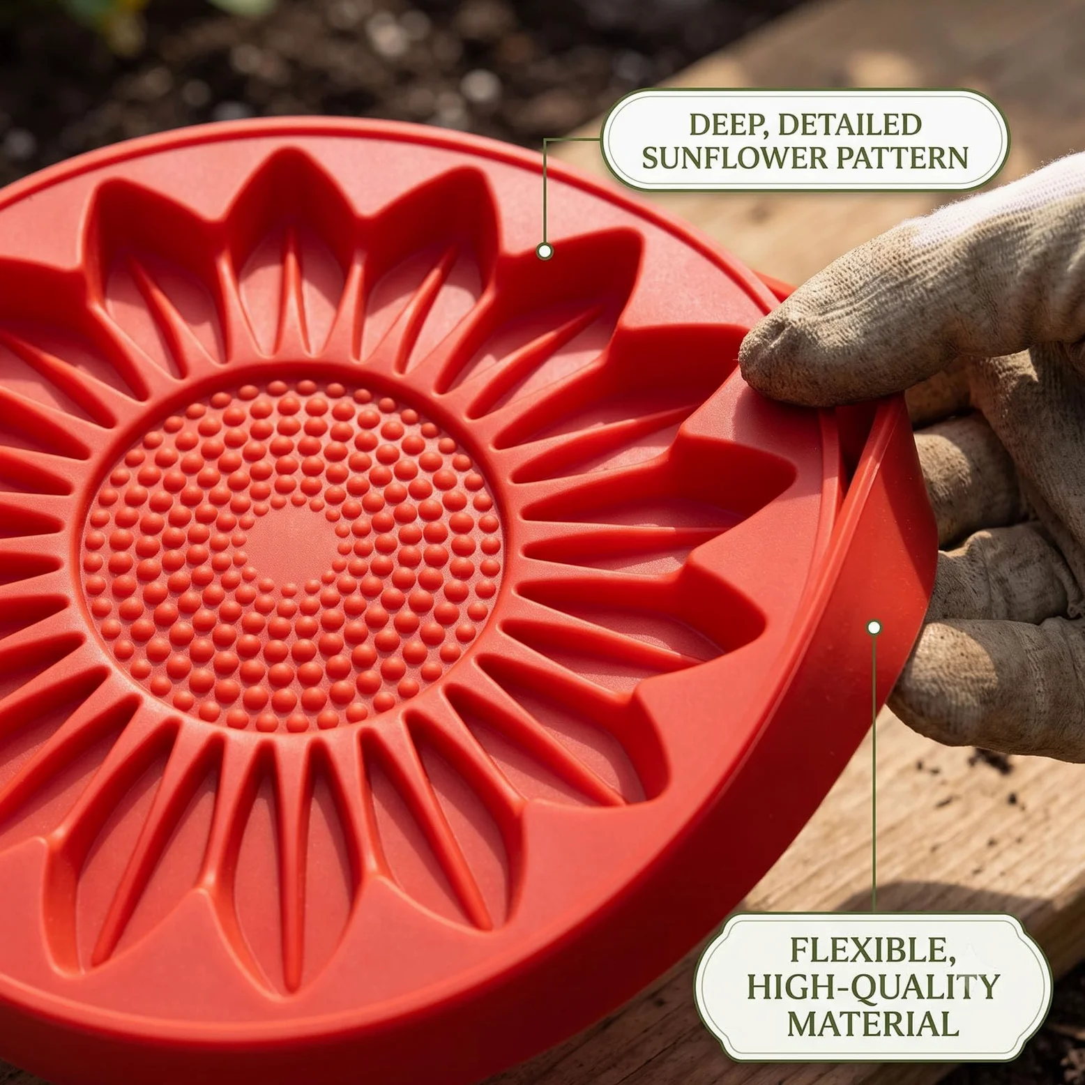 Molde Reutilizable de Girasol para Caminos de Jardín y Patio DIY (Butterfly)
