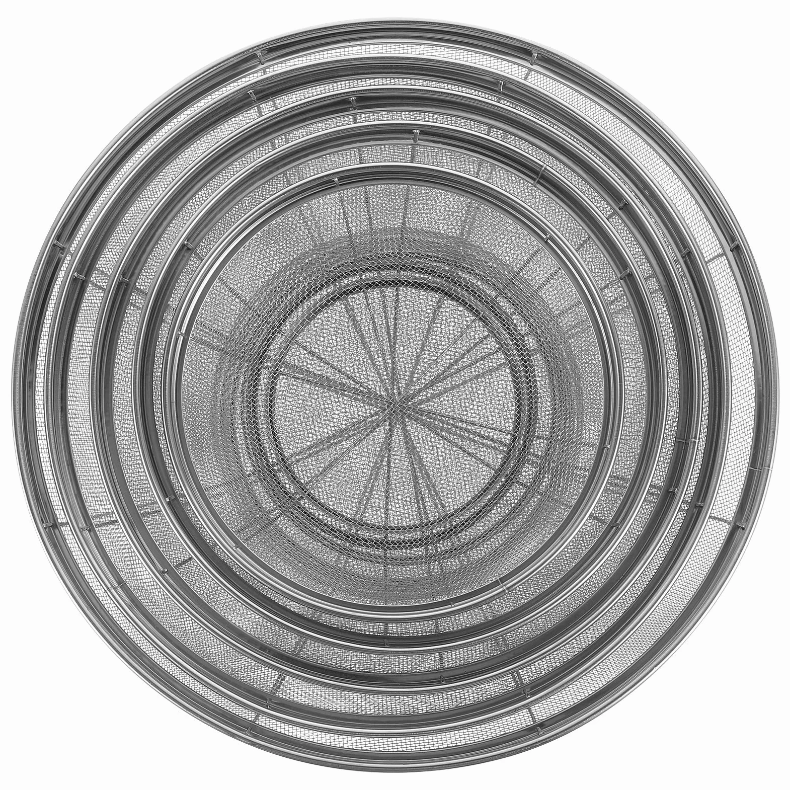 jojofuny Coladores de Cocina de Acero Inoxidable 5 Piezas Malla Fina Redonda Resistentes a Deformación para Lavar Frutas y Arroz en Cocina