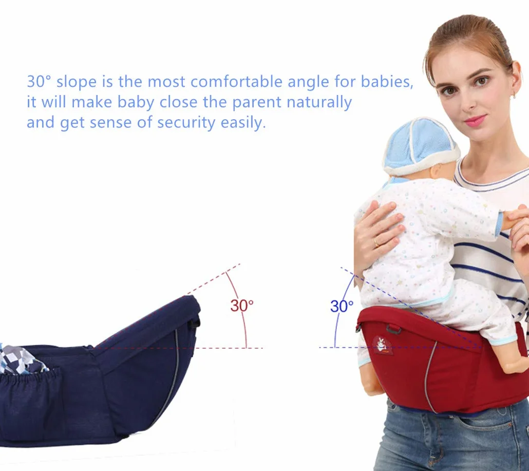 Portador de bebé ergonómico Hipseat asiento cintura para niños pequeños ligero