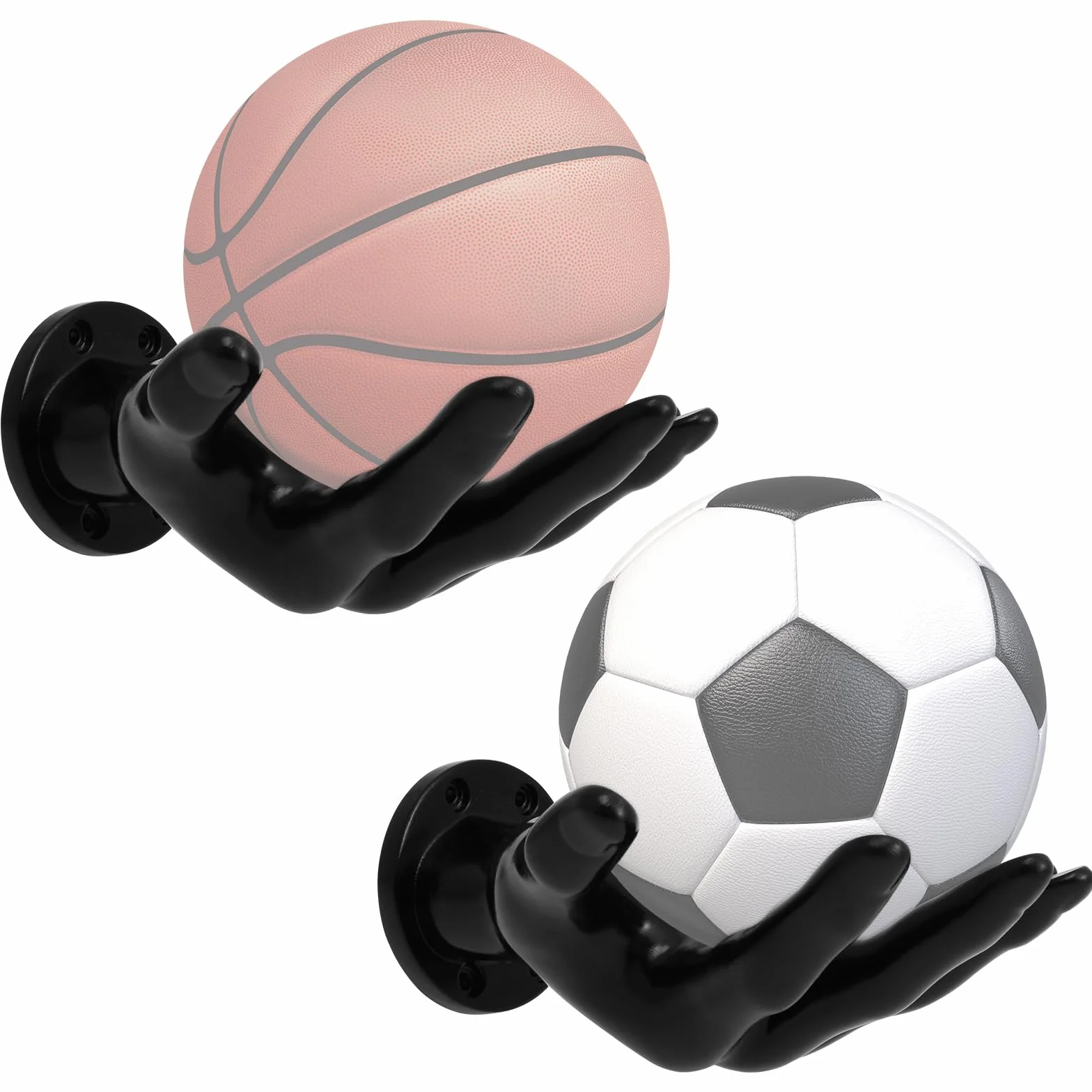 Soporte de pared para baloncesto 15 x 21,5 cm con tornillos y clavos
