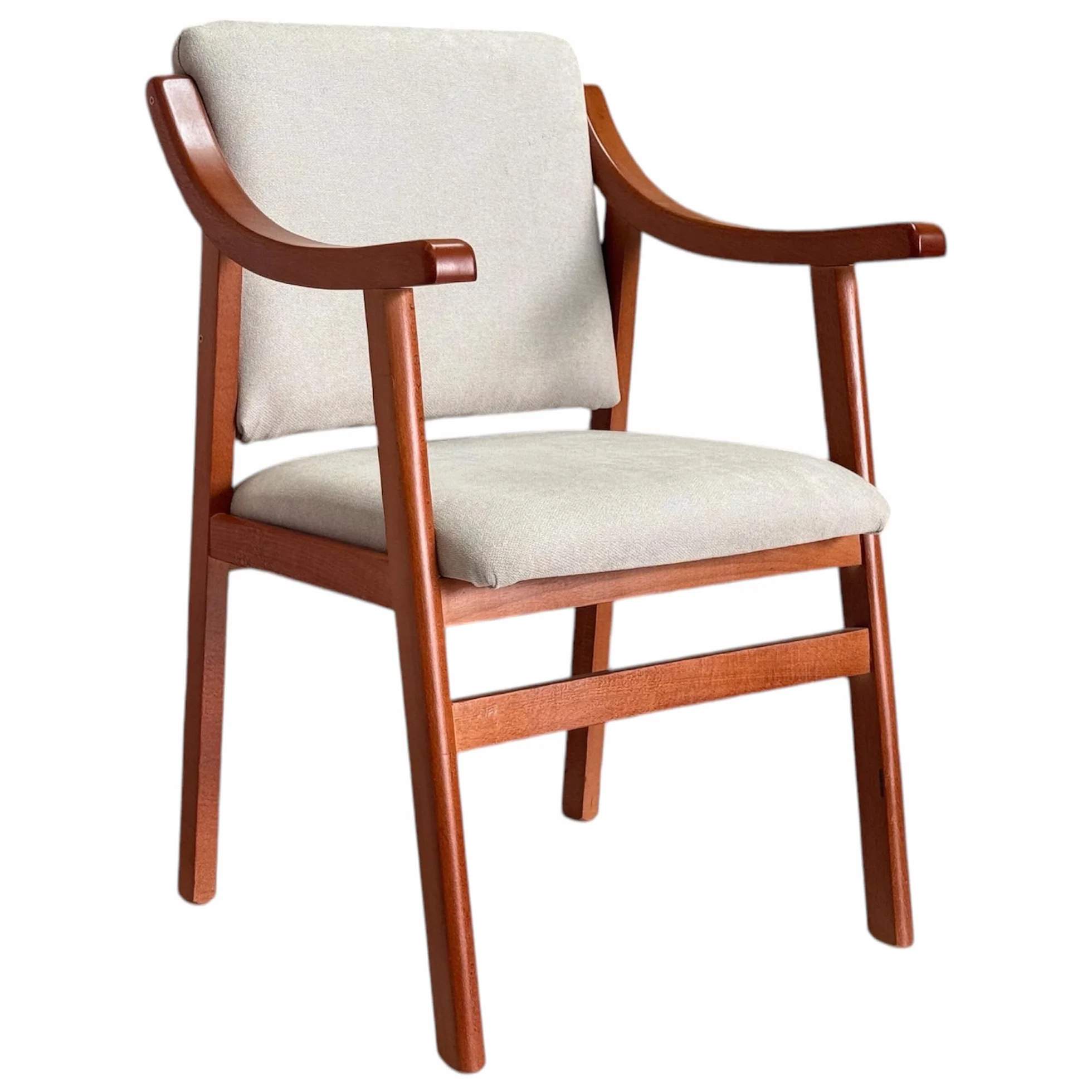 Sillón de Madera Reforzado en Color Cerezo con Varios Tapizados (Cerezo Camel)