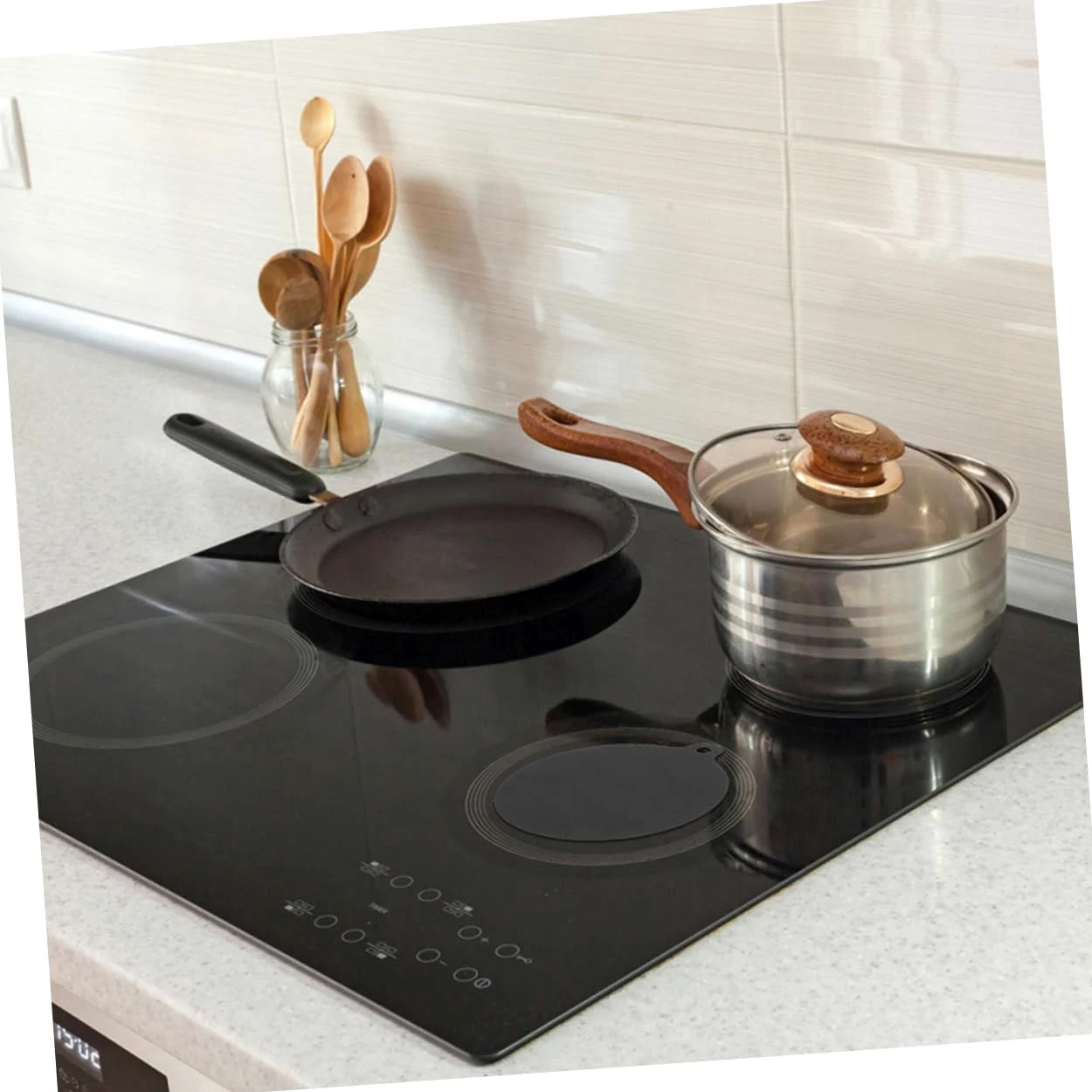 Cabilock Almohadilla protección protector microondas sartenes induccion protector estufa ignífugo protector placa inducción utensilios cocina inducción estera cocina, 03F68TS0CNFK16F452SM1