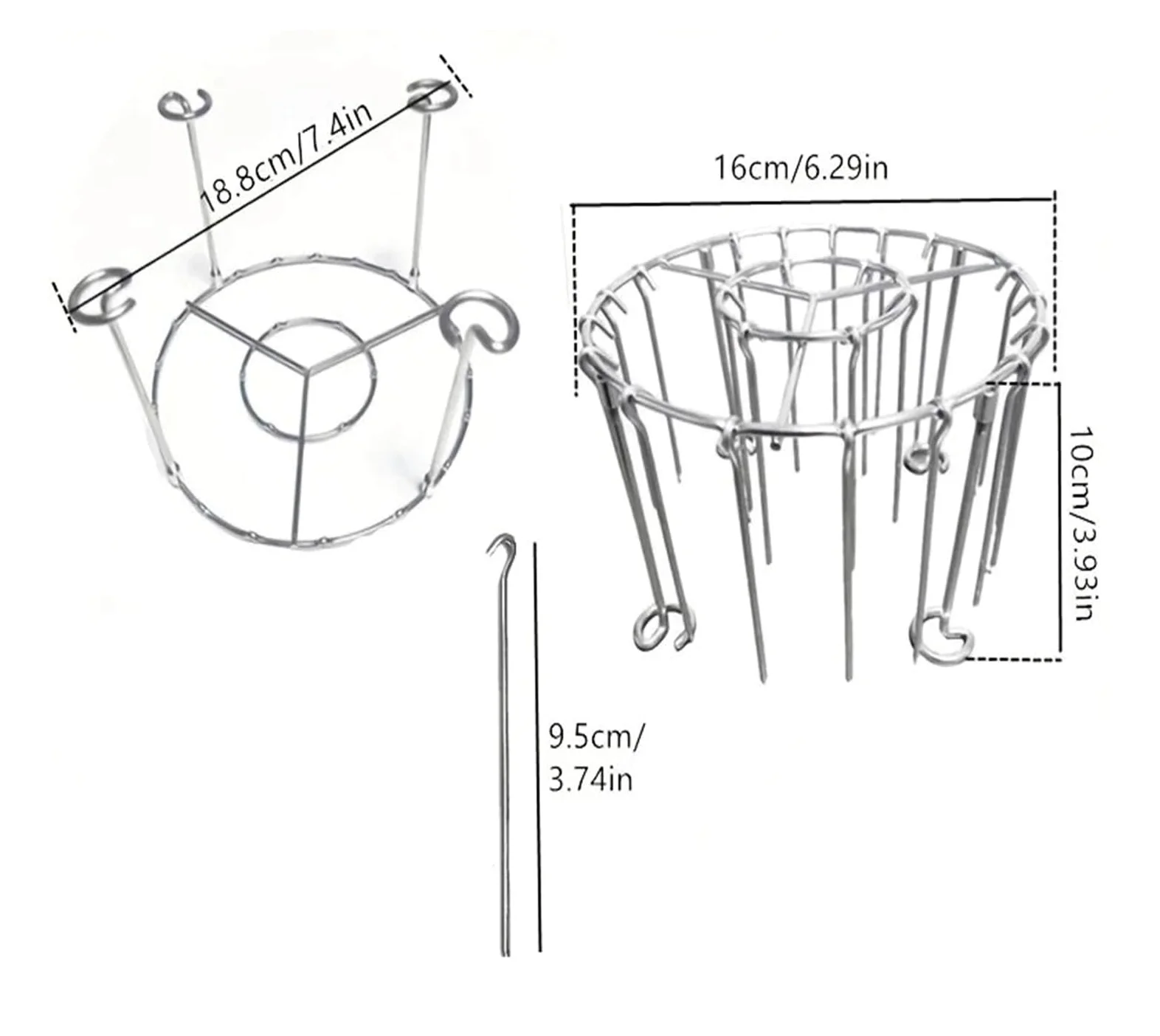 Genérico Parrilla Vertical de Acero Inoxidable for freidora de Aire | 23 brochetas, for 3,2-5,5 cuartos, multiusos, duraderas