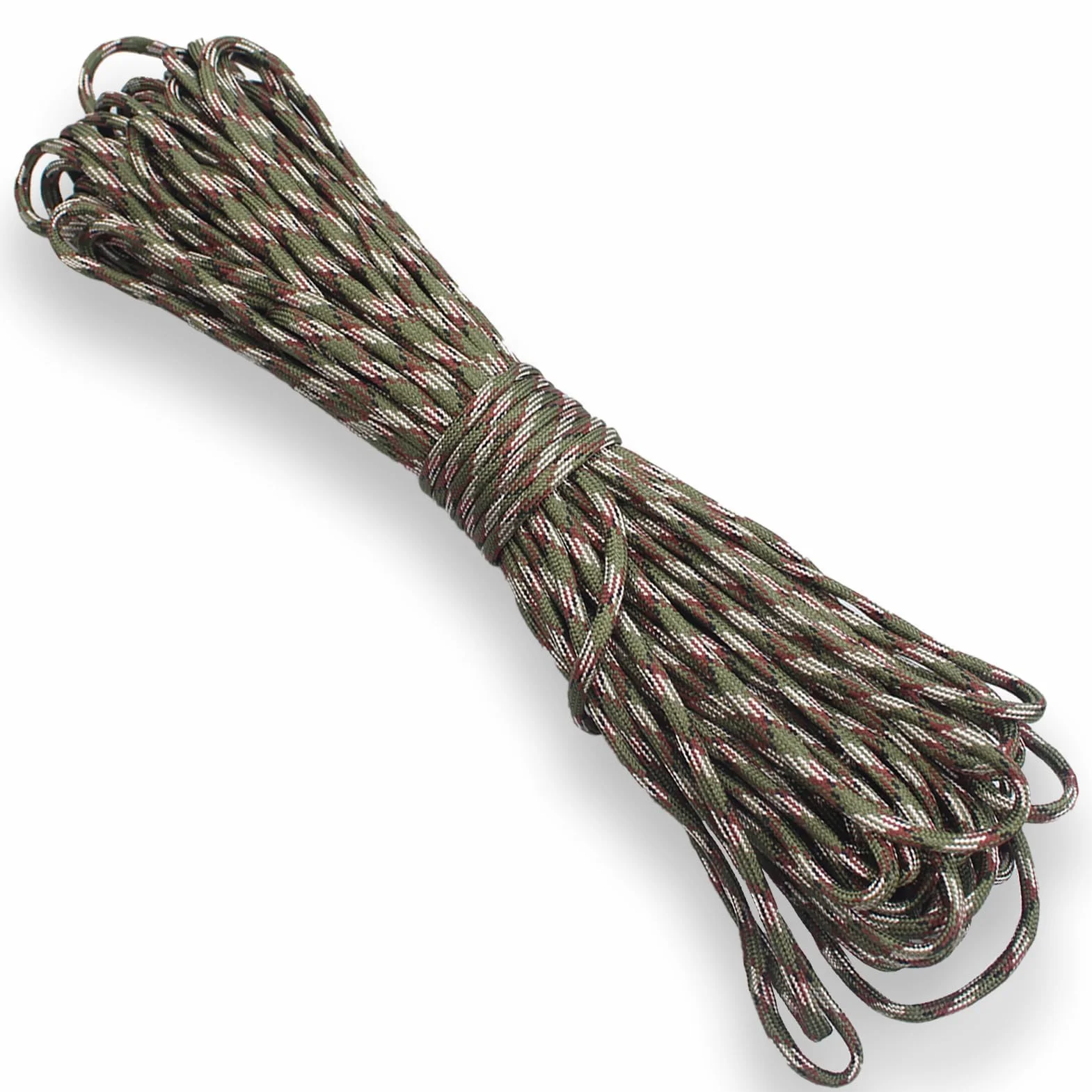 31m Paracord 4mm 7 Core Strands Poliéster para Camping Camuflaje