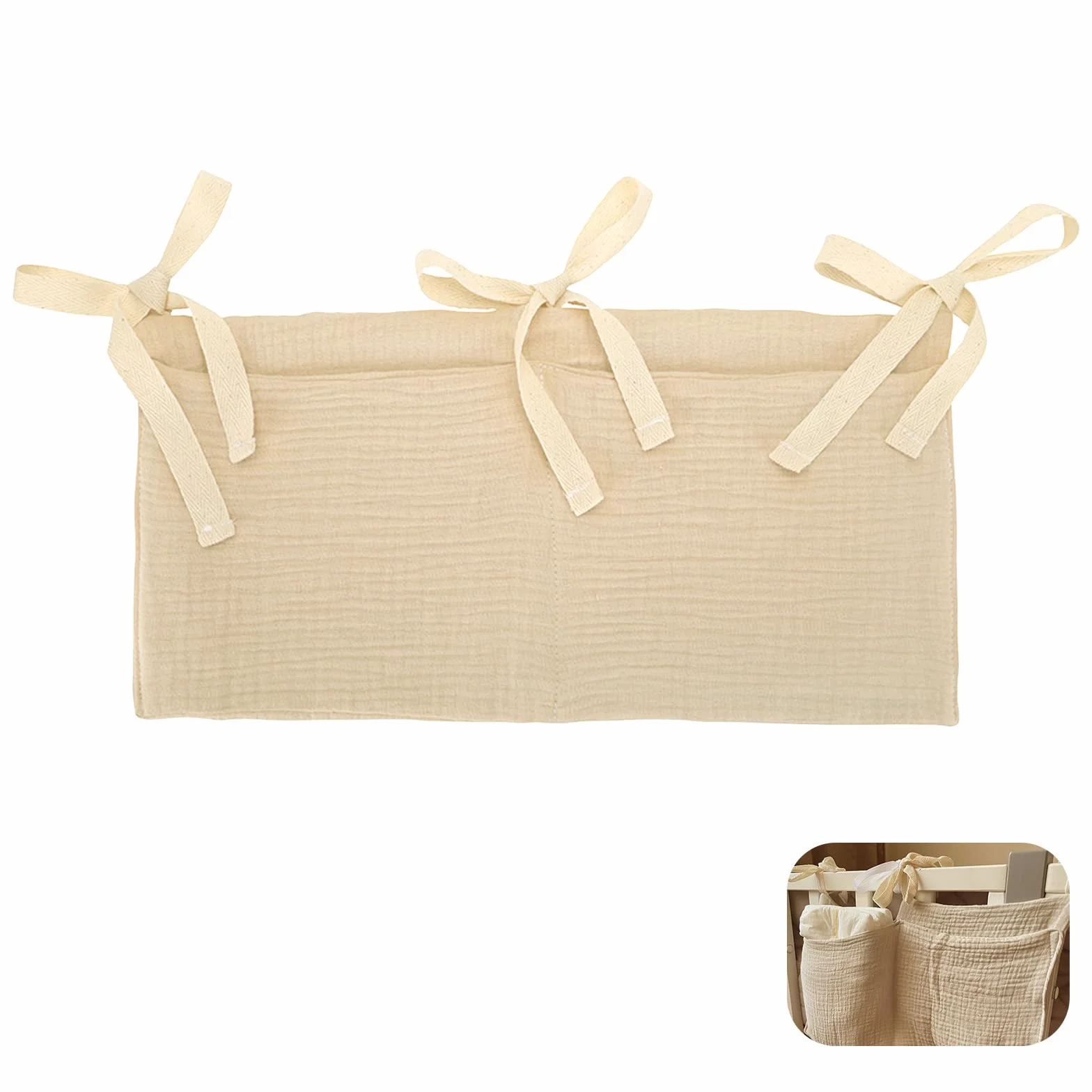 Bolsa de Almacenamiento para Cama de Bebé 39x20cm Organizadora Colgante