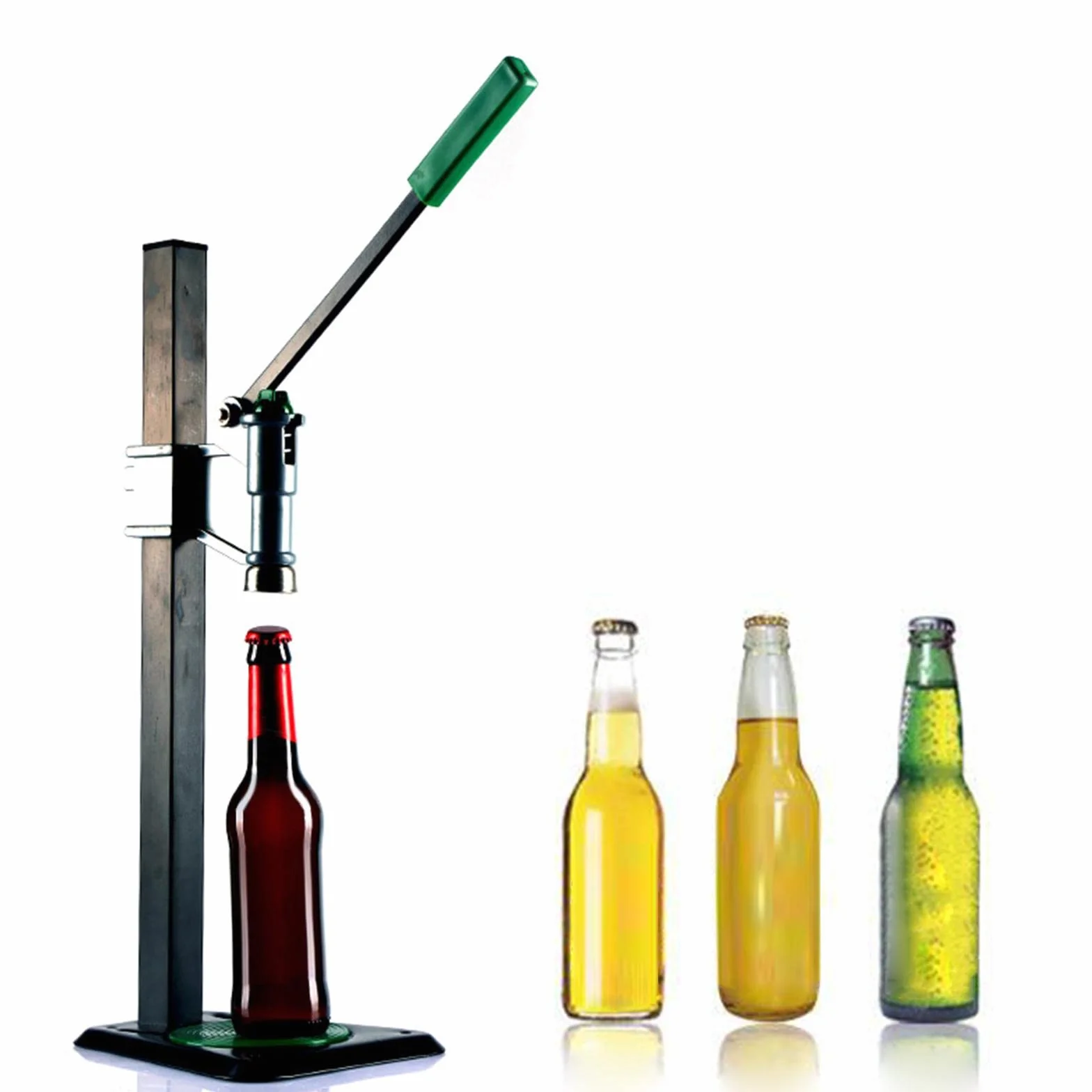 LOVIVER Taponadora Manual de Botellas de Banco Equipo de Elaboración de Cerveza Taponadora Selladora de Botellas